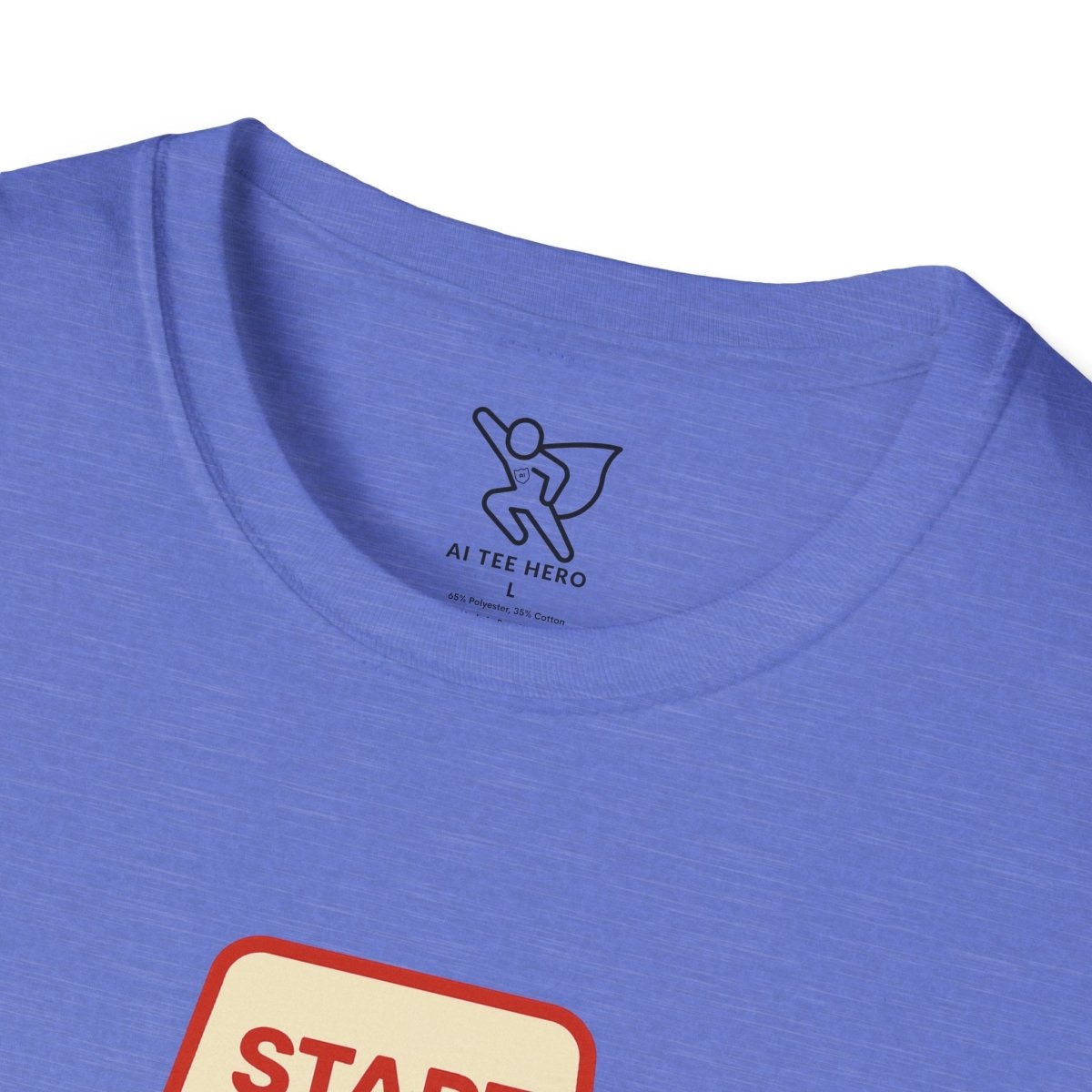 "Press Start, Not Stress" Unisex T-Shirt - Relaxed Fit Gaming Tee, Gift for Gamers, Fun Stress Relief Shirt, Casual Everyday Wear CW - 1 Yellow Orange - AI Tee Hero