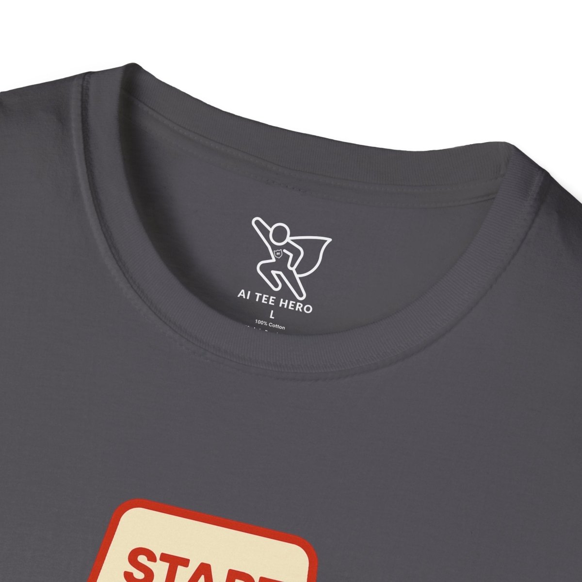 "Press Start, Not Stress" Unisex T-Shirt - Relaxed Fit Gaming Tee, Gift for Gamers, Fun Stress Relief Shirt, Casual Everyday Wear CW - 1 Yellow Orange - AI Tee Hero