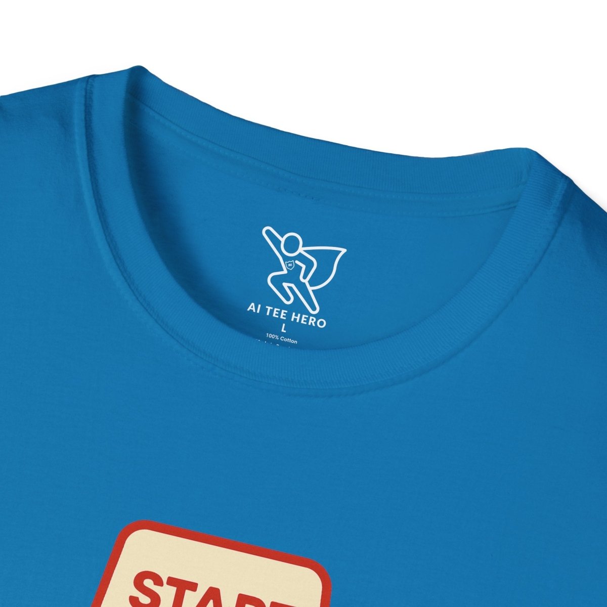 "Press Start, Not Stress" Unisex T-Shirt - Relaxed Fit Gaming Tee, Gift for Gamers, Fun Stress Relief Shirt, Casual Everyday Wear CW - 1 Yellow Orange - AI Tee Hero
