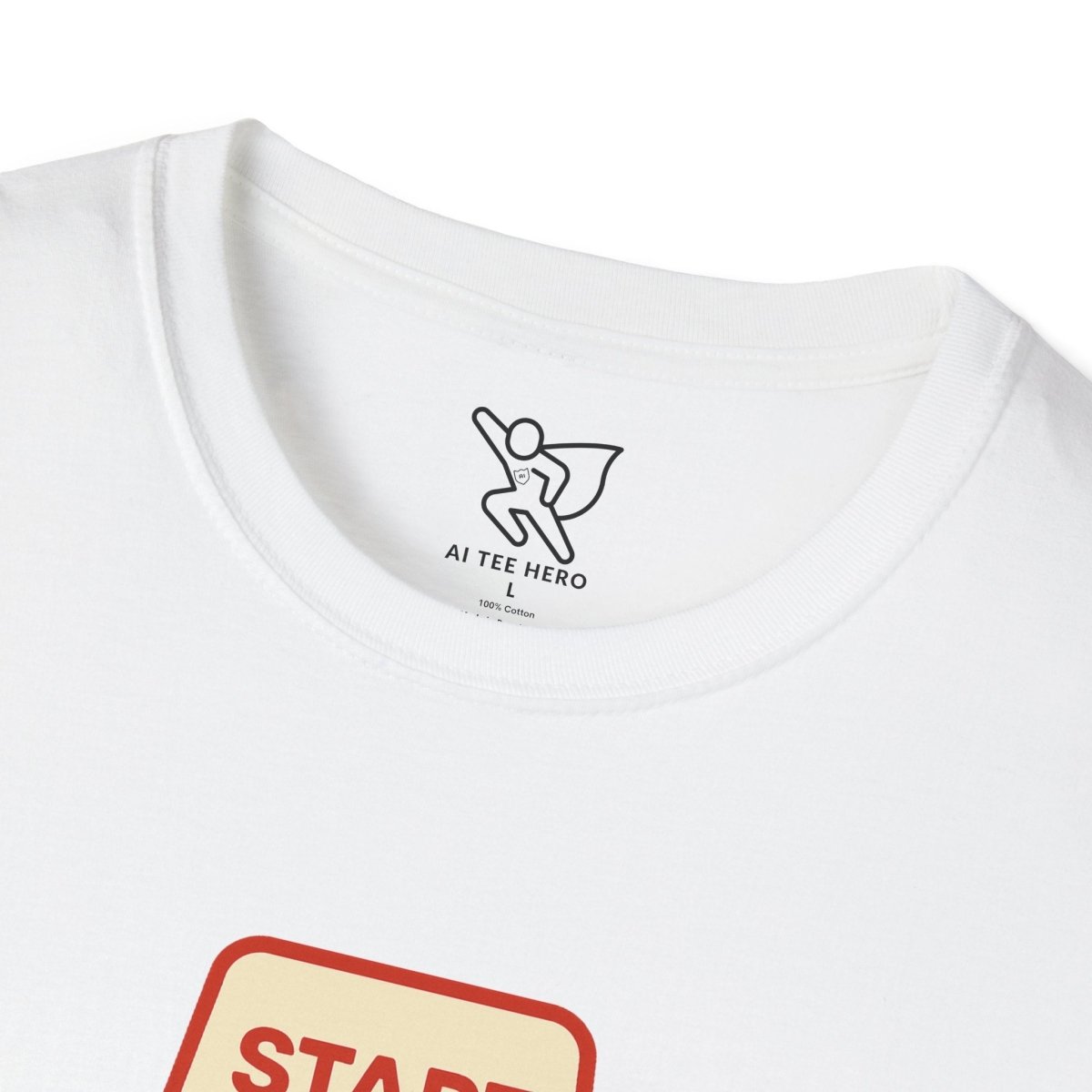 "Press Start, Not Stress" Unisex T-Shirt - Relaxed Fit Gaming Tee, Gift for Gamers, Fun Stress Relief Shirt, Casual Everyday Wear CW - 1 Yellow Orange - AI Tee Hero