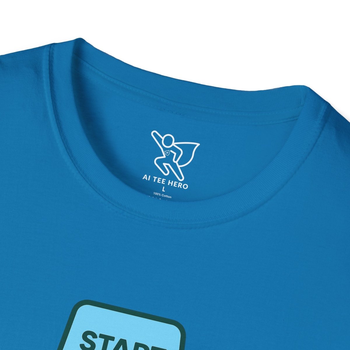 "Press Start, Not Stress" Unisex T-Shirt - Relaxed Fit Gaming Tee, Gift for Gamers, Fun Stress Relief Shirt, Casual Everyday Wear CW - 2 Teal - AI Tee Hero