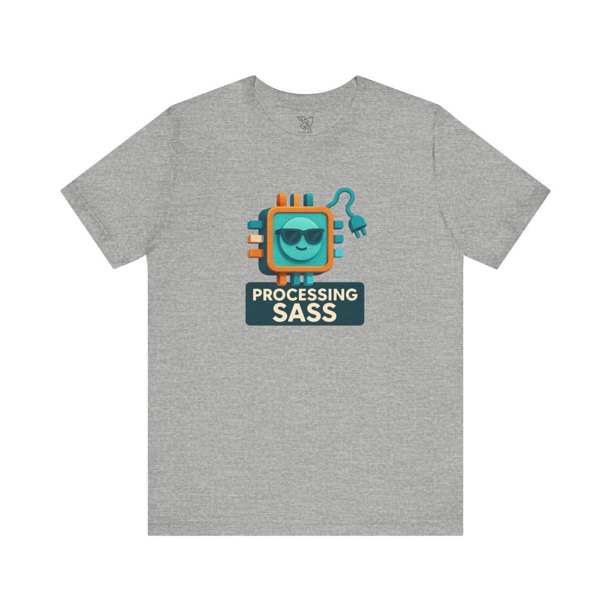 "Processing Sass" Graphic T-Shirt for Geeky Friends, Funny Gift, Casual Wear, Programmer Humor - AI Tee Hero