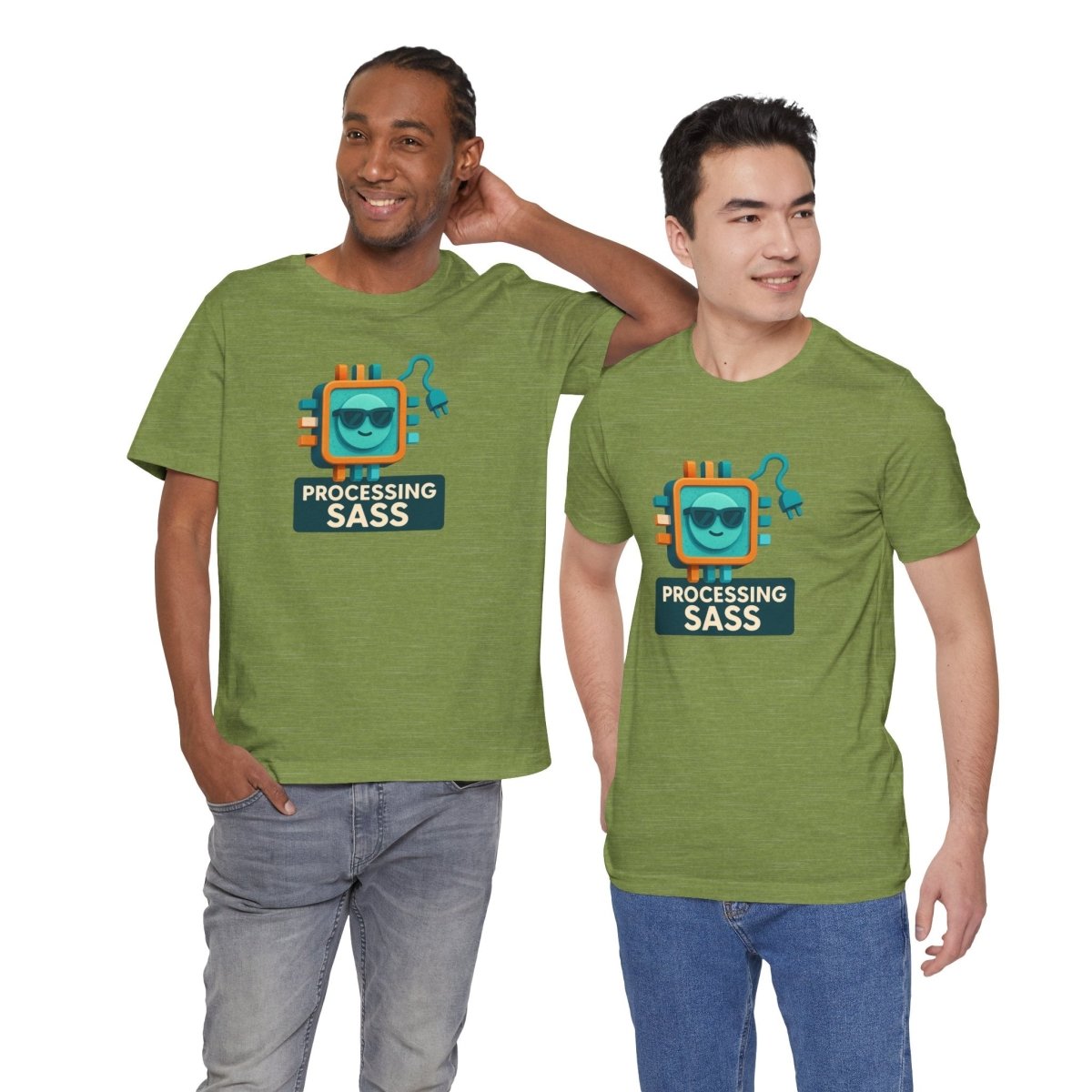 "Processing Sass" Graphic T-Shirt for Geeky Friends, Funny Gift, Casual Wear, Programmer Humor - AI Tee Hero