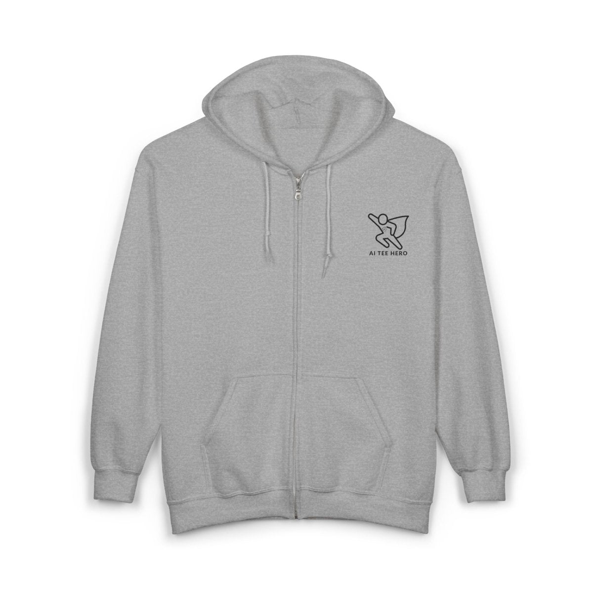 "Processing Sass" Stylish Unisex Zip Hoodie for Everyday Comfort, Casual Wear, Gift for Him or Her, Cozy Layer for Any Occasion, Perfect for All Seasons - AI Tee Hero