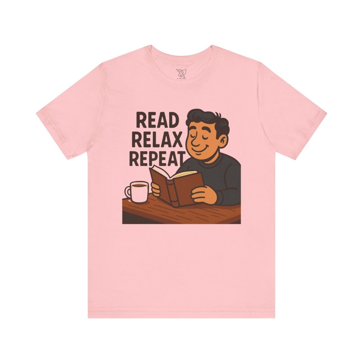 "Read. Relax. Repeat." Cozy Reading Shirt, Book Lover Gift, Unisex Casual Tee, Perfect for Book Clubs, Relaxing Days - MINDSet Collection - AI Tee Hero