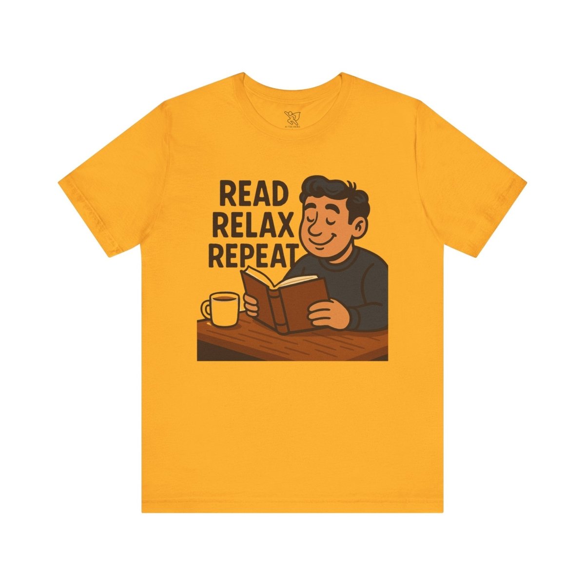 "Read. Relax. Repeat." Cozy Reading Shirt, Book Lover Gift, Unisex Casual Tee, Perfect for Book Clubs, Relaxing Days - MINDSet Collection - AI Tee Hero