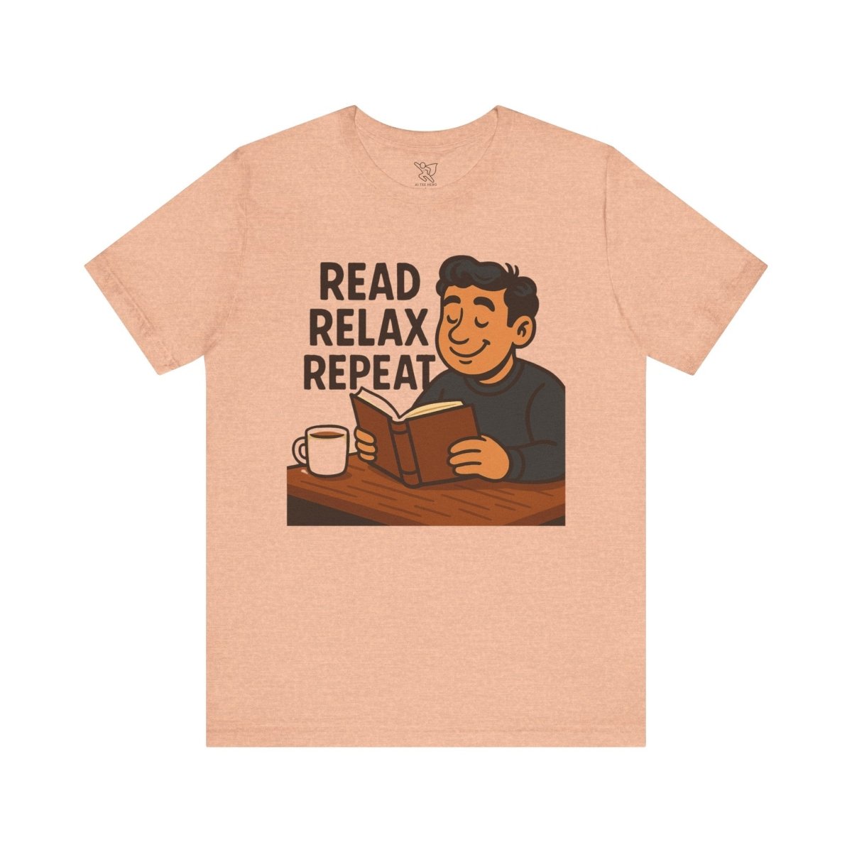 "Read. Relax. Repeat." Cozy Reading Shirt, Book Lover Gift, Unisex Casual Tee, Perfect for Book Clubs, Relaxing Days - MINDSet Collection - AI Tee Hero