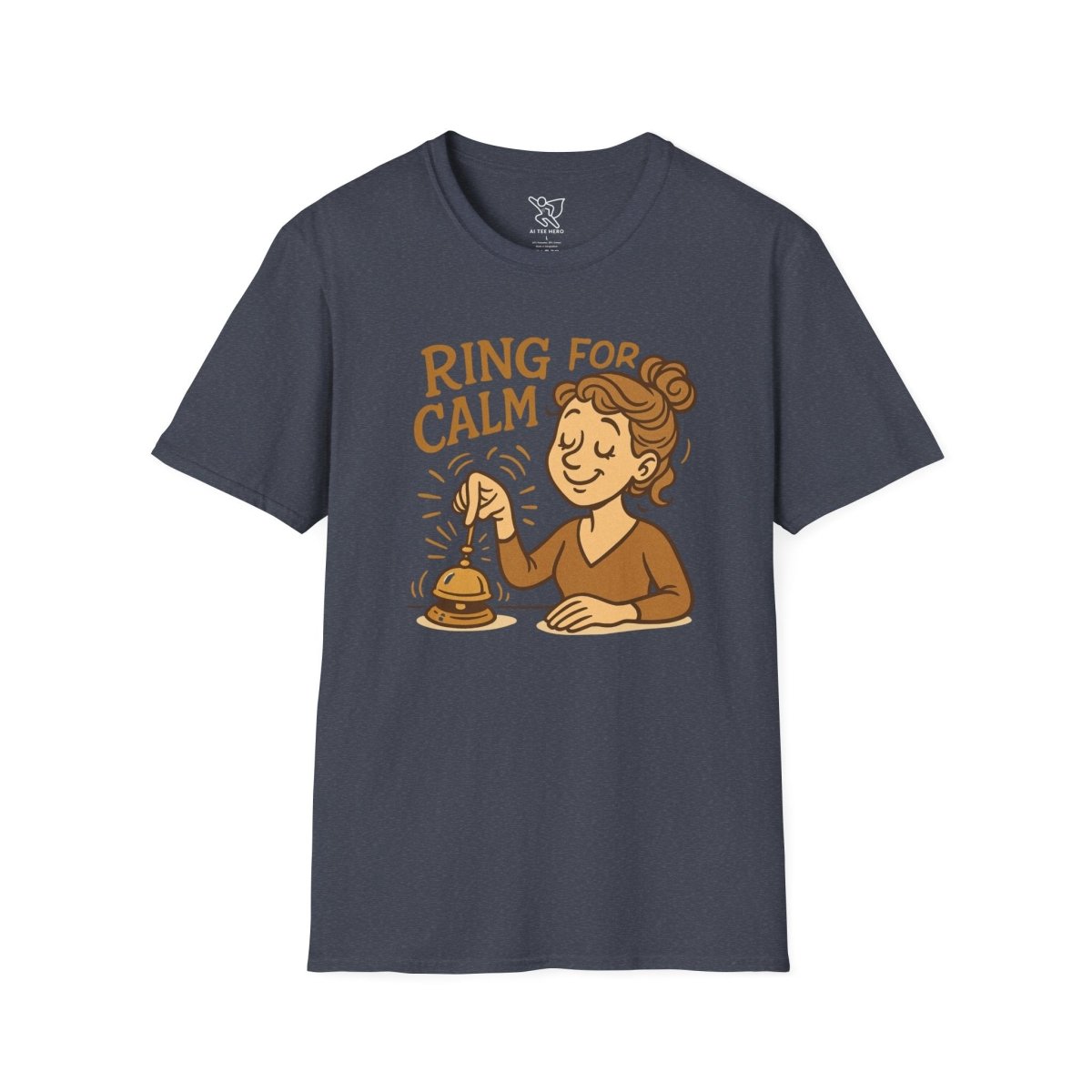 "Ring for Calm" Unisex T-Shirt, Relaxation Shirt, Gift for Stress Relief, Mindfulness Tee, Meditation Apparel, Wellness Gift - MINDSet Collection - AI Tee Hero
