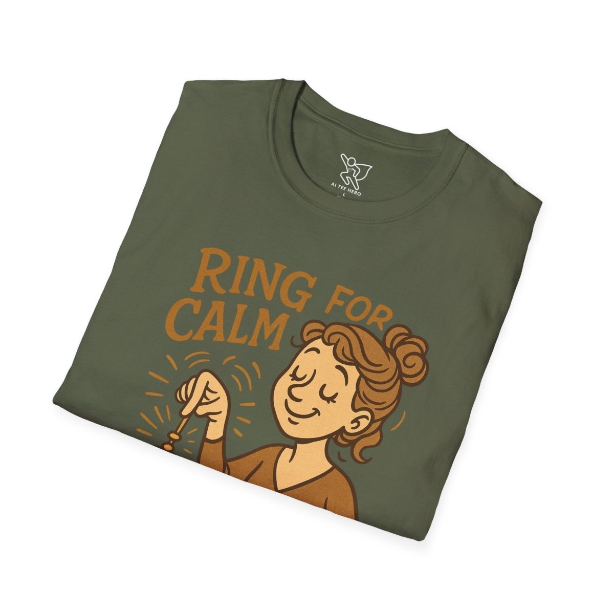 "Ring for Calm" Unisex T-Shirt, Relaxation Shirt, Gift for Stress Relief, Mindfulness Tee, Meditation Apparel, Wellness Gift - MINDSet Collection - AI Tee Hero