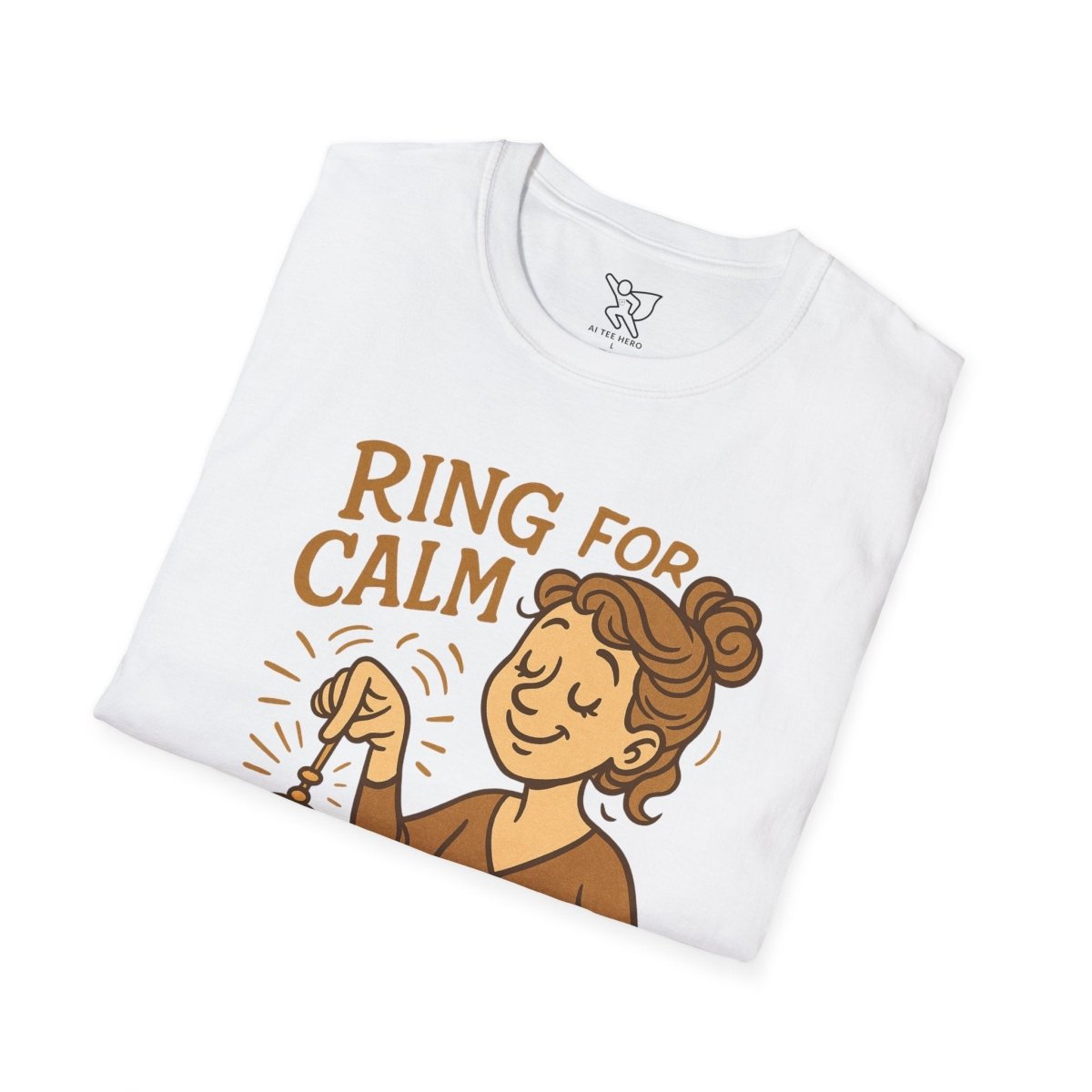 "Ring for Calm" Unisex T-Shirt, Relaxation Shirt, Gift for Stress Relief, Mindfulness Tee, Meditation Apparel, Wellness Gift - MINDSet Collection - AI Tee Hero