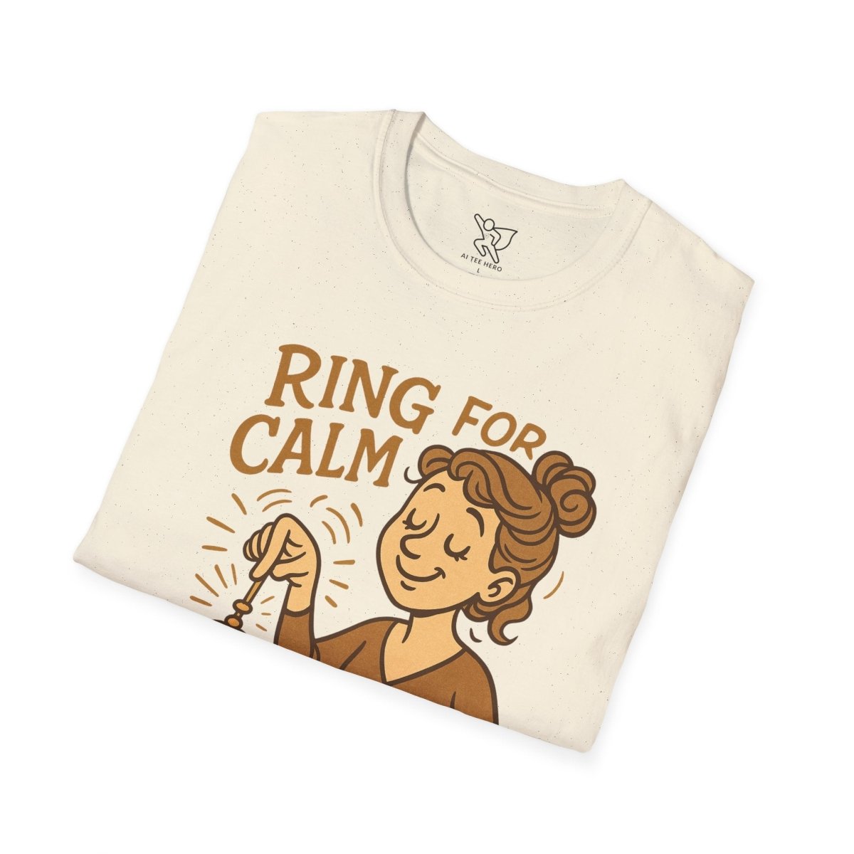 "Ring for Calm" Unisex T-Shirt, Relaxation Shirt, Gift for Stress Relief, Mindfulness Tee, Meditation Apparel, Wellness Gift - MINDSet Collection - AI Tee Hero