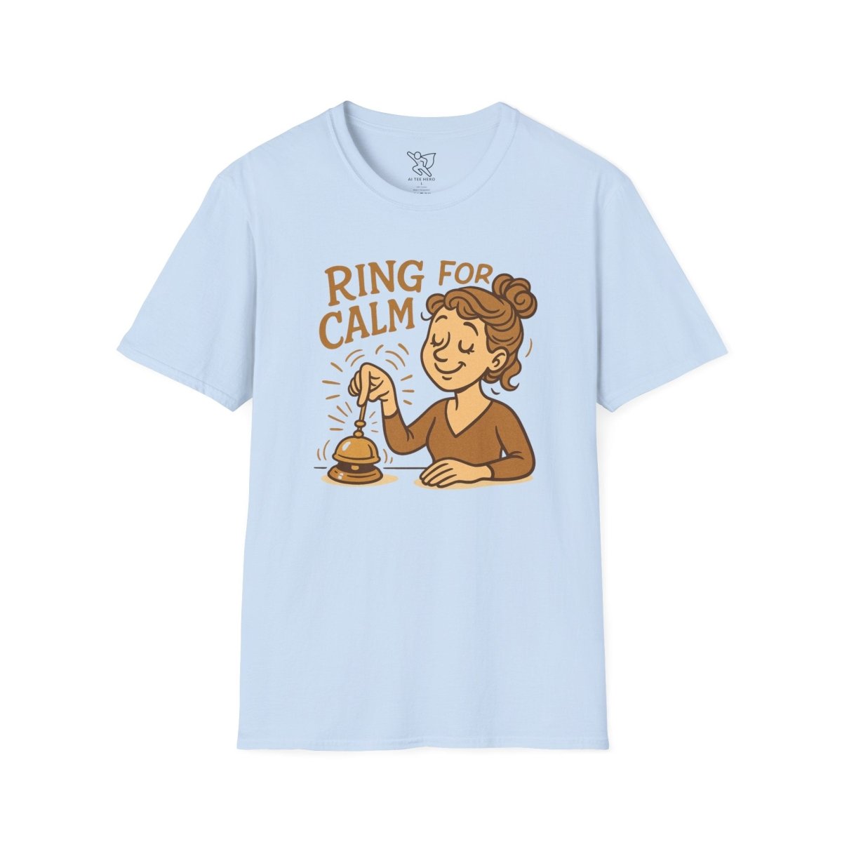 "Ring for Calm" Unisex T-Shirt, Relaxation Shirt, Gift for Stress Relief, Mindfulness Tee, Meditation Apparel, Wellness Gift - MINDSet Collection - AI Tee Hero