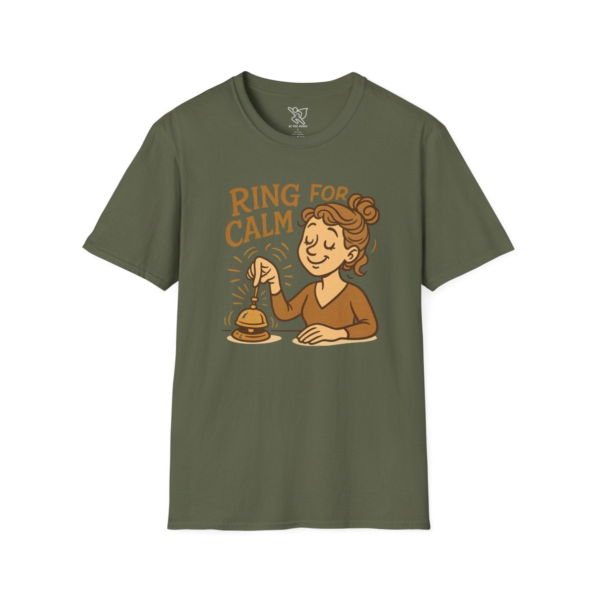 "Ring for Calm" Unisex T-Shirt, Relaxation Shirt, Gift for Stress Relief, Mindfulness Tee, Meditation Apparel, Wellness Gift - MINDSet Collection - AI Tee Hero