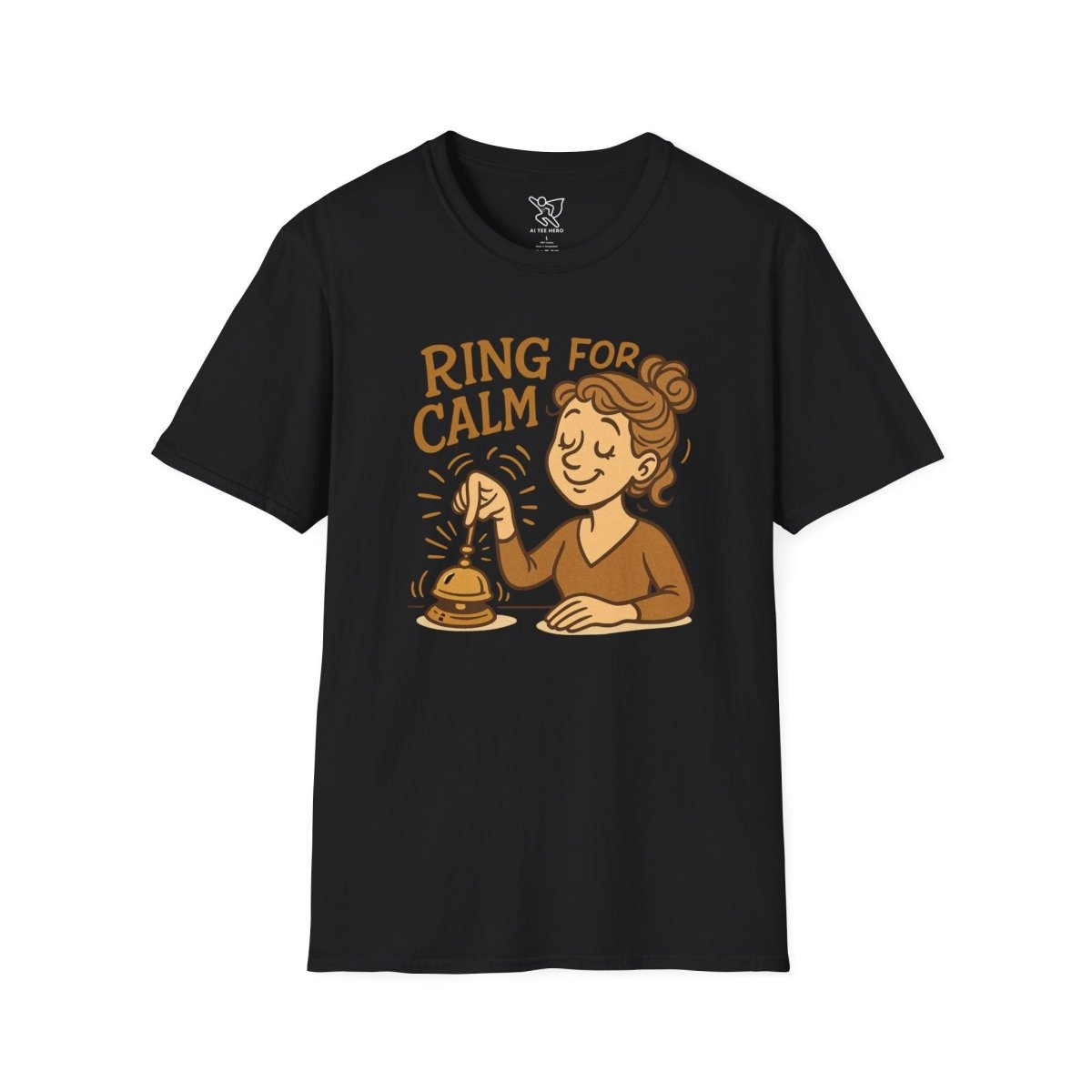 "Ring for Calm" Unisex T-Shirt, Relaxation Shirt, Gift for Stress Relief, Mindfulness Tee, Meditation Apparel, Wellness Gift - MINDSet Collection - AI Tee Hero