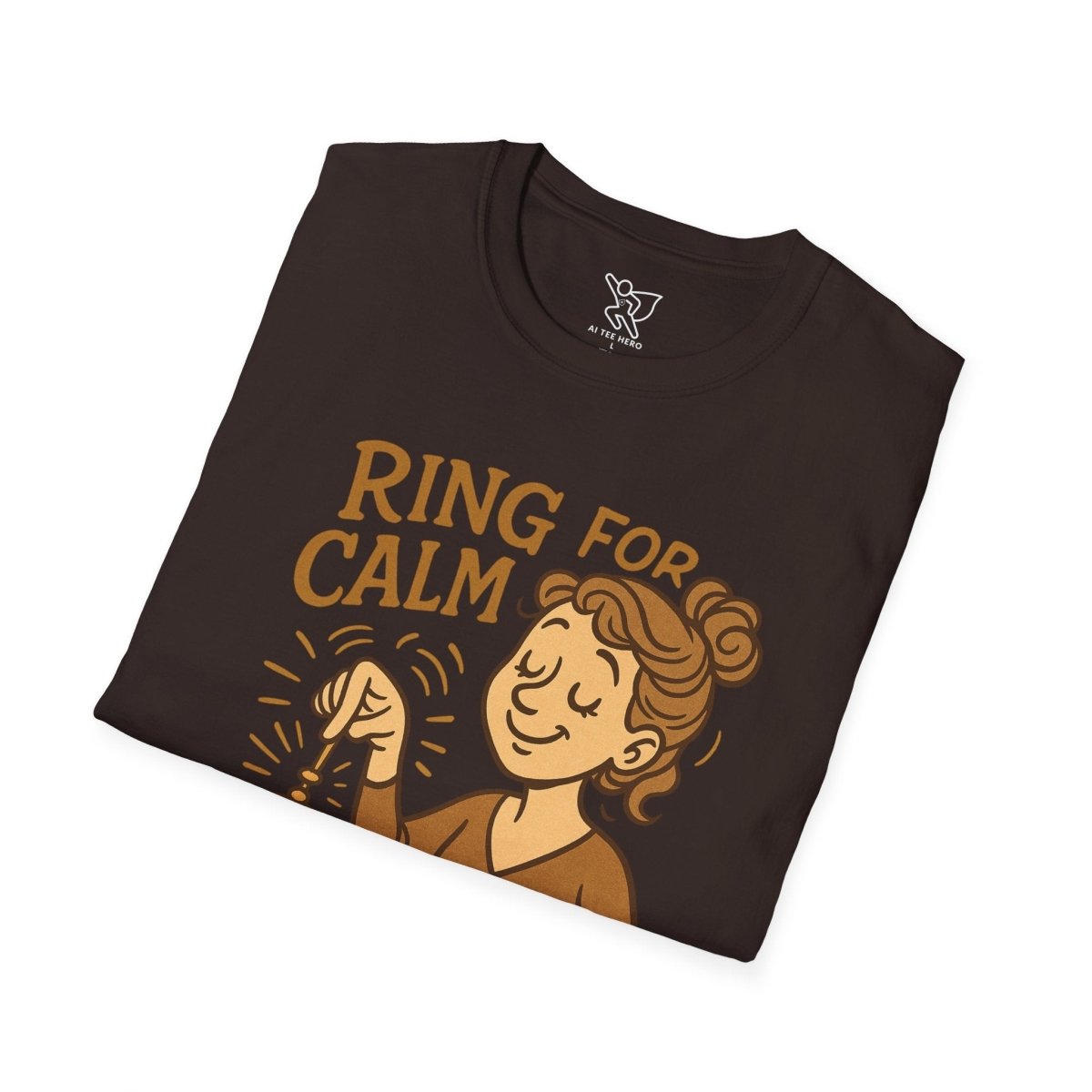 "Ring for Calm" Unisex T-Shirt, Relaxation Shirt, Gift for Stress Relief, Mindfulness Tee, Meditation Apparel, Wellness Gift - MINDSet Collection - AI Tee Hero