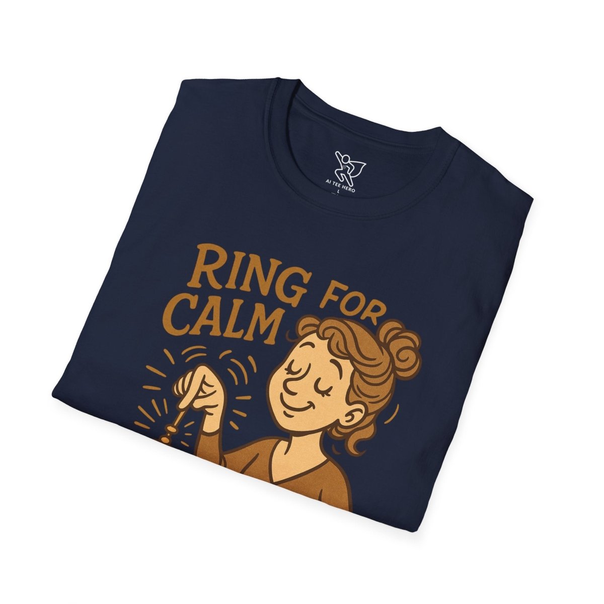"Ring for Calm" Unisex T-Shirt, Relaxation Shirt, Gift for Stress Relief, Mindfulness Tee, Meditation Apparel, Wellness Gift - MINDSet Collection - AI Tee Hero