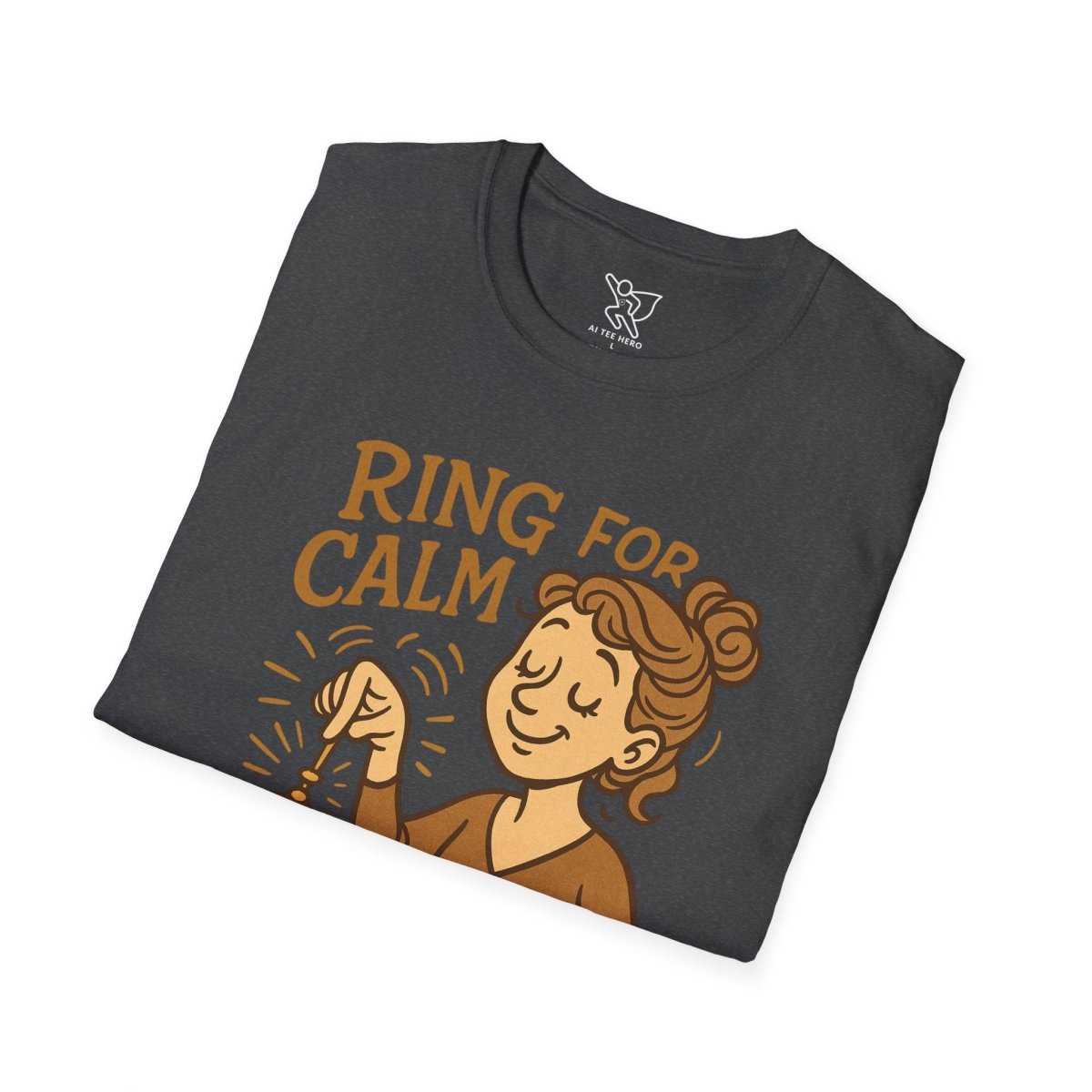 "Ring for Calm" Unisex T-Shirt, Relaxation Shirt, Gift for Stress Relief, Mindfulness Tee, Meditation Apparel, Wellness Gift - MINDSet Collection - AI Tee Hero