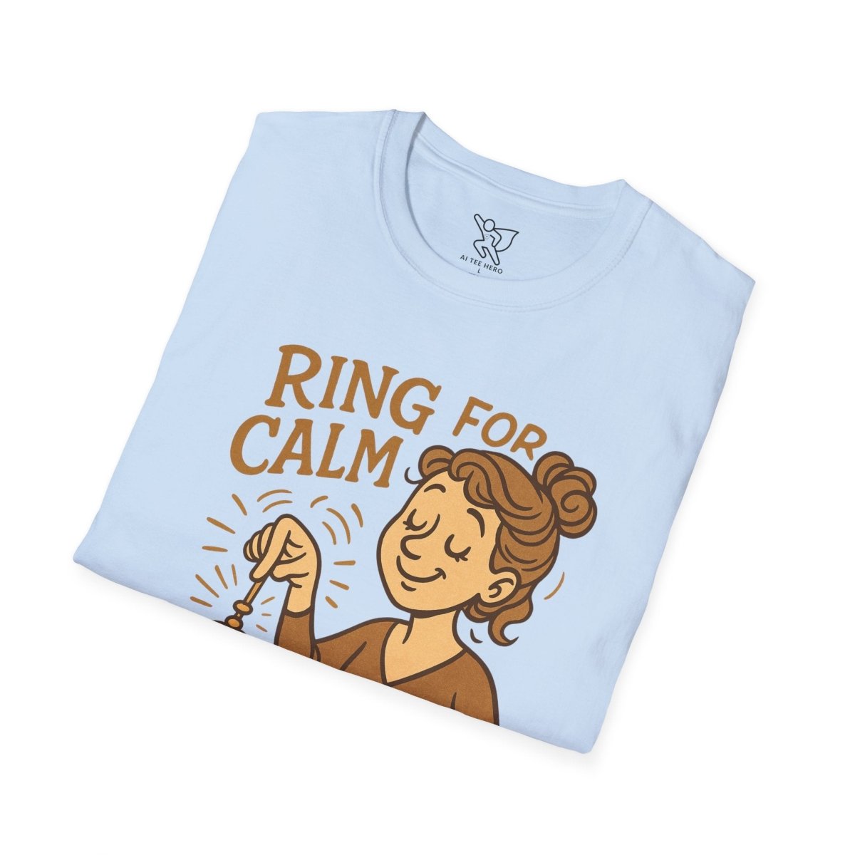 "Ring for Calm" Unisex T-Shirt, Relaxation Shirt, Gift for Stress Relief, Mindfulness Tee, Meditation Apparel, Wellness Gift - MINDSet Collection - AI Tee Hero