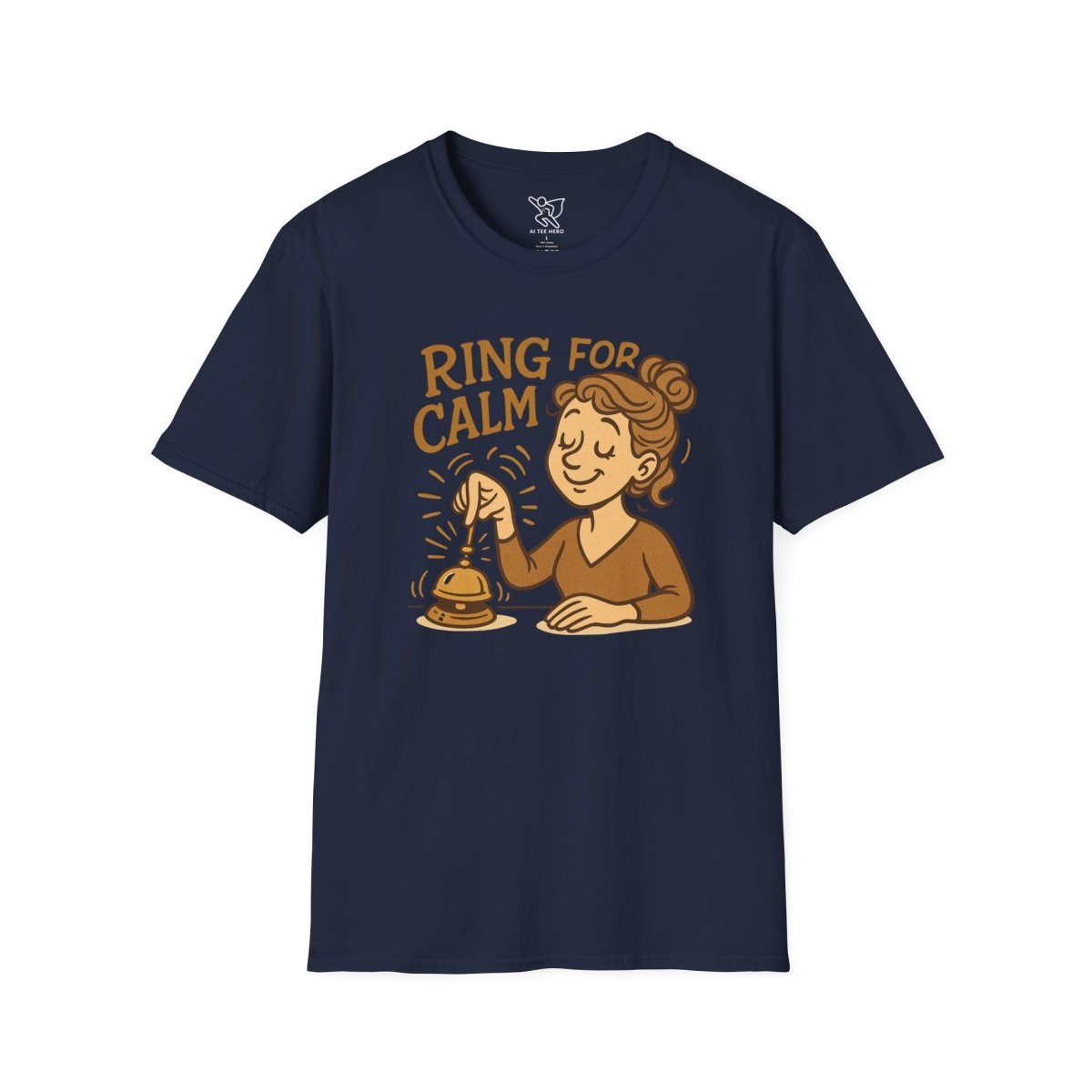 "Ring for Calm" Unisex T-Shirt, Relaxation Shirt, Gift for Stress Relief, Mindfulness Tee, Meditation Apparel, Wellness Gift - MINDSet Collection - AI Tee Hero