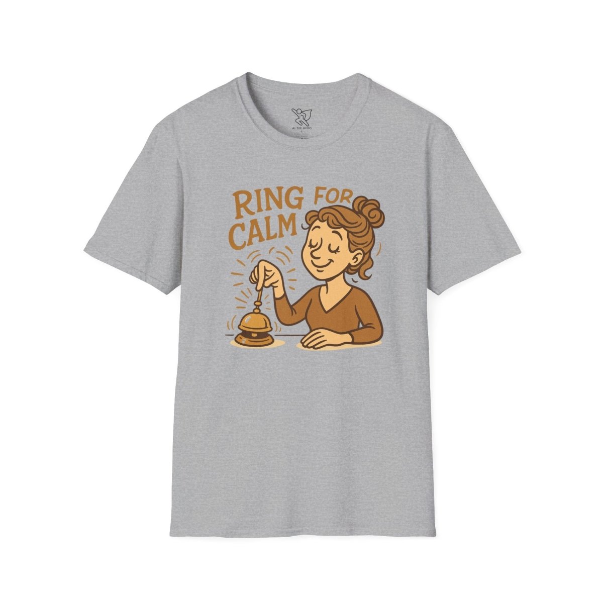 "Ring for Calm" Unisex T-Shirt, Relaxation Shirt, Gift for Stress Relief, Mindfulness Tee, Meditation Apparel, Wellness Gift - MINDSet Collection - AI Tee Hero
