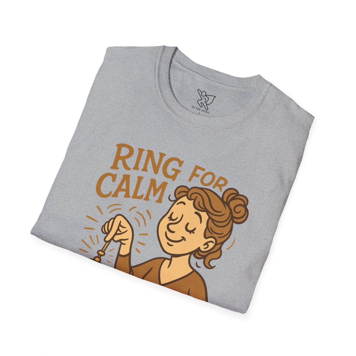"Ring for Calm" Unisex T-Shirt, Relaxation Shirt, Gift for Stress Relief, Mindfulness Tee, Meditation Apparel, Wellness Gift - MINDSet Collection - AI Tee Hero