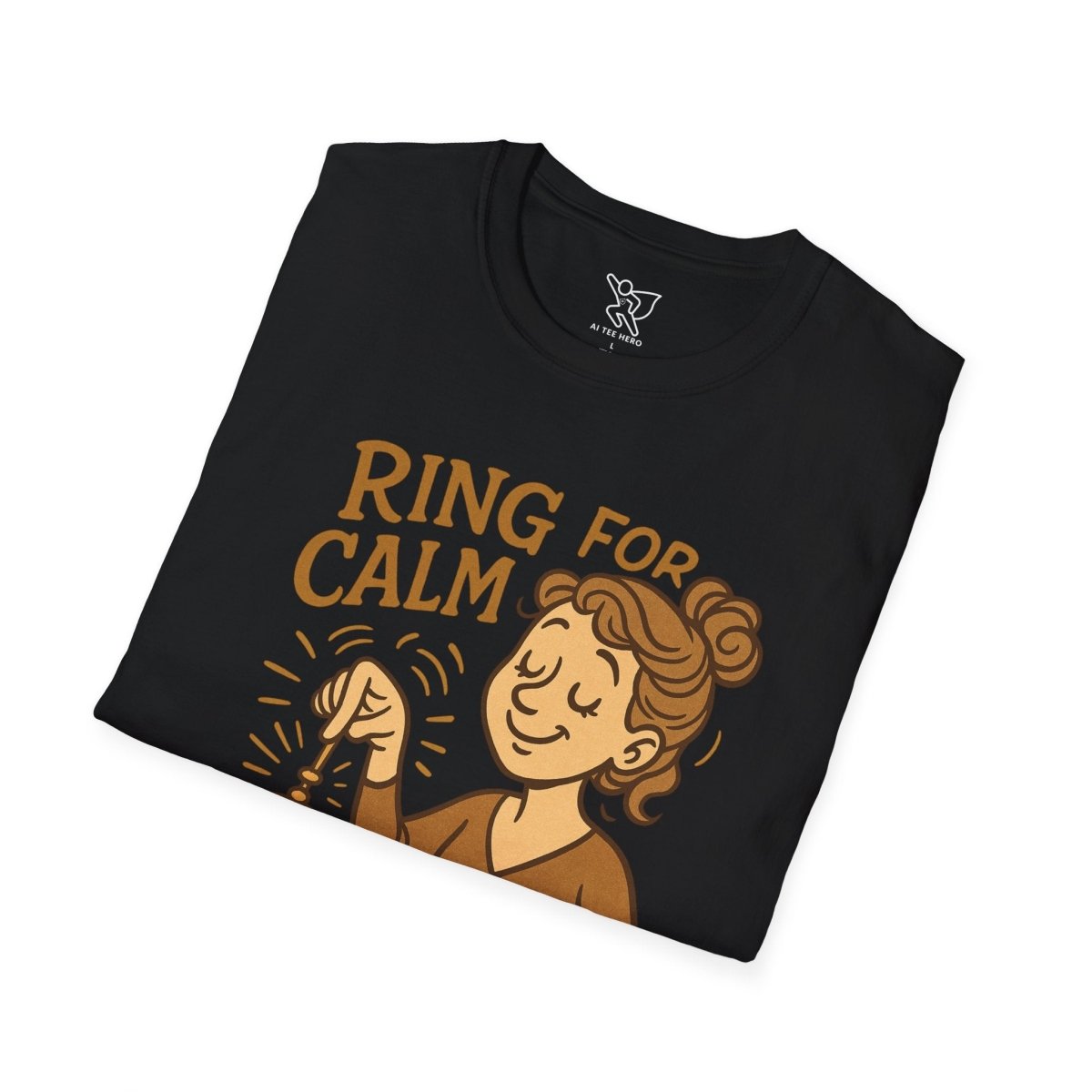 "Ring for Calm" Unisex T-Shirt, Relaxation Shirt, Gift for Stress Relief, Mindfulness Tee, Meditation Apparel, Wellness Gift - MINDSet Collection - AI Tee Hero