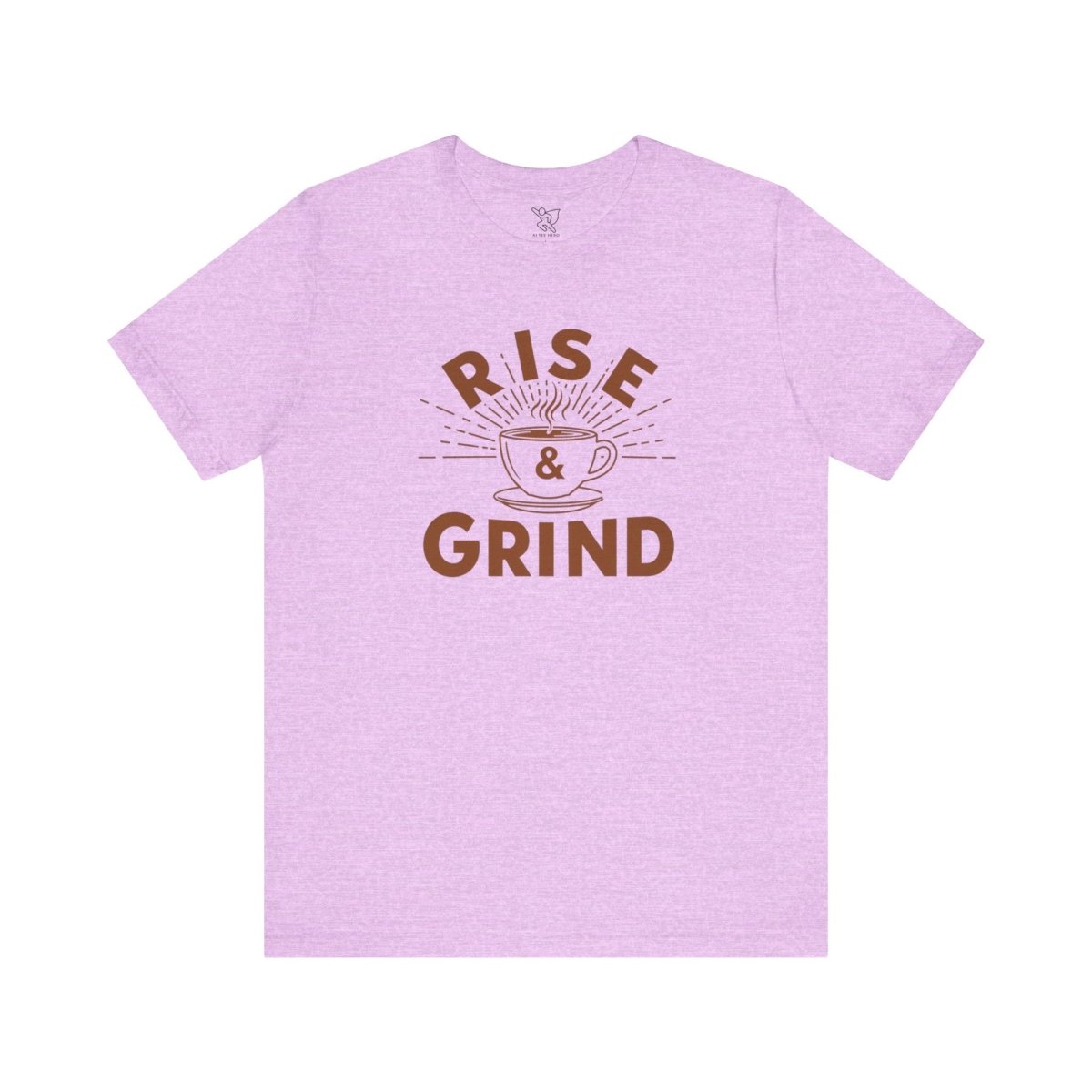 "Rise & Grind" CW - 1 Unisex Tee - Motivational Coffee Shirt, Casual Wear, Gift for Coffee Lovers, Unique Graphic Tee, Relaxed Fit - AI Tee Hero