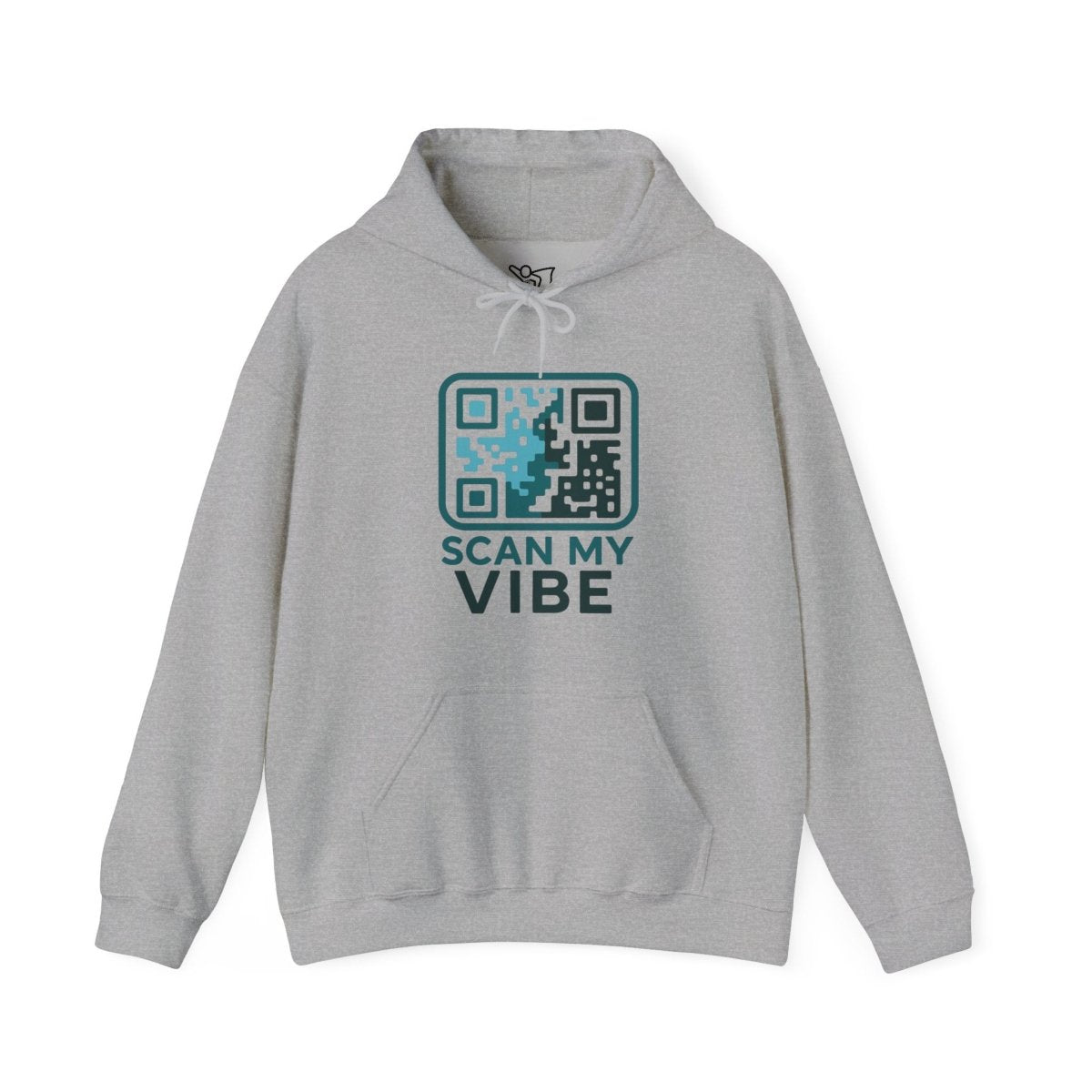"Scan My Vibe" Hoodie, Unisex Sweatshirt, Casual Streetwear, Trendy Gift, Tech Apparel, Perfect for Events, Comfortable Fashion - AI Tee Hero