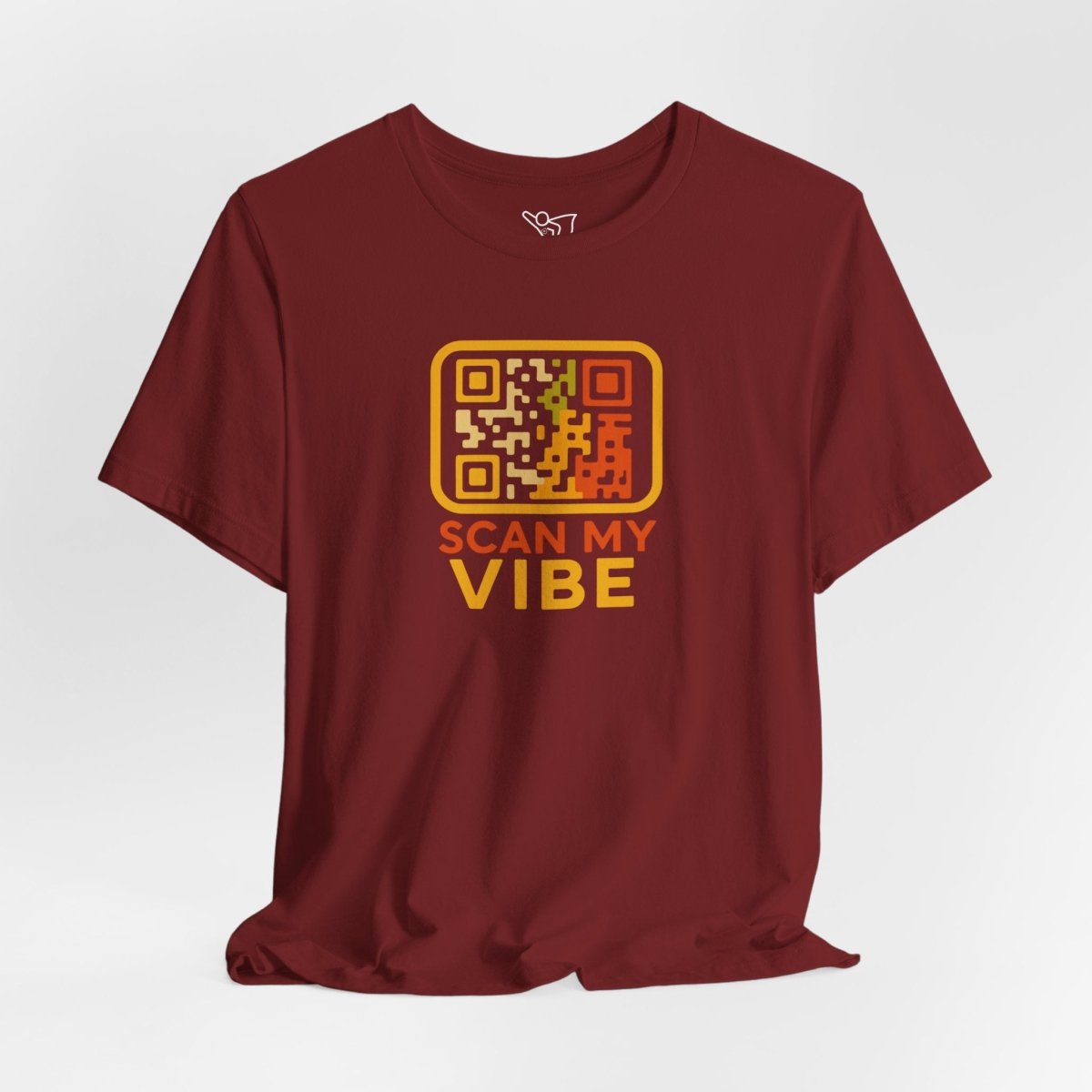 "Scan My Vibe" QR Code T-Shirt: Casual Wear, Summer Outfits, Unique Gift, Trendy Fashion, Fun Events CW - 1 Yellow Orange - AI Tee Hero