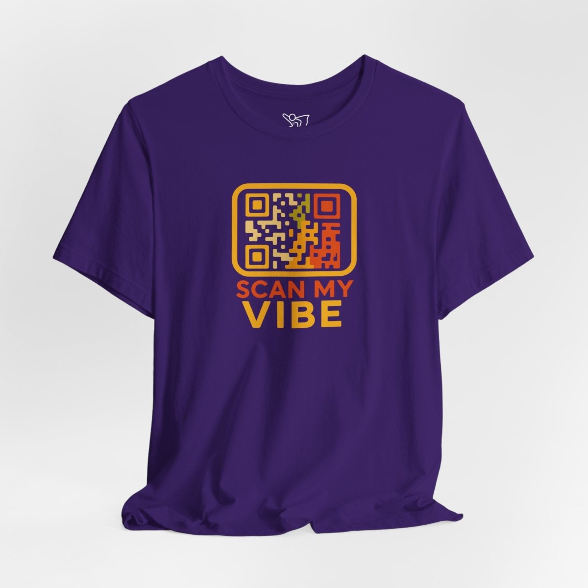 "Scan My Vibe" QR Code T-Shirt: Casual Wear, Summer Outfits, Unique Gift, Trendy Fashion, Fun Events CW - 1 Yellow Orange - AI Tee Hero