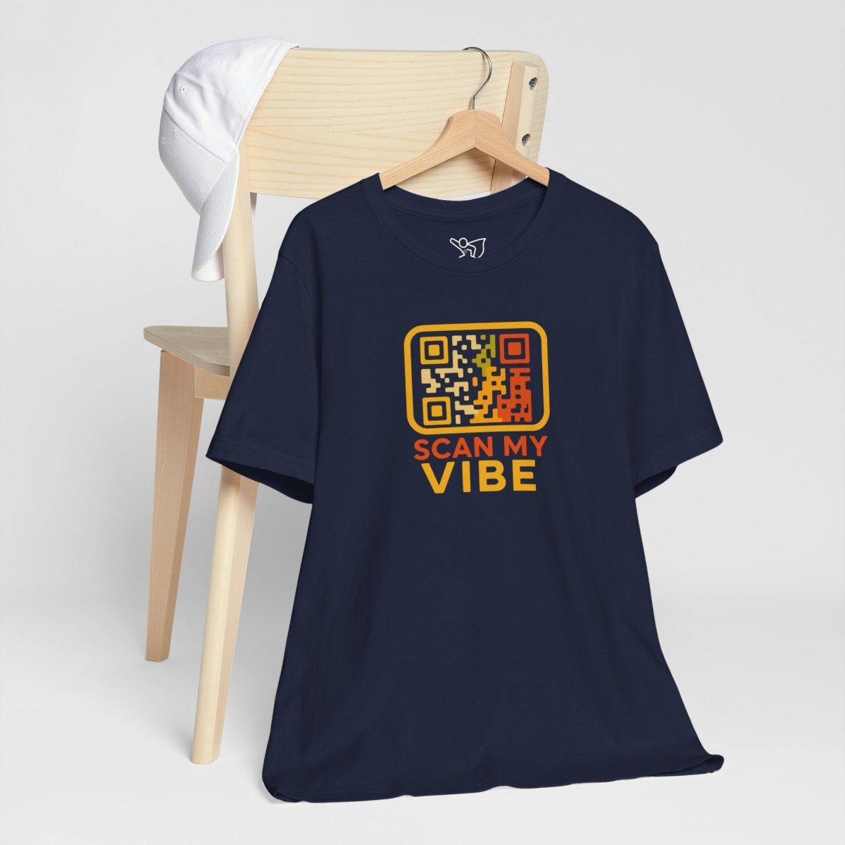 "Scan My Vibe" QR Code T-Shirt: Casual Wear, Summer Outfits, Unique Gift, Trendy Fashion, Fun Events CW - 1 Yellow Orange - AI Tee Hero