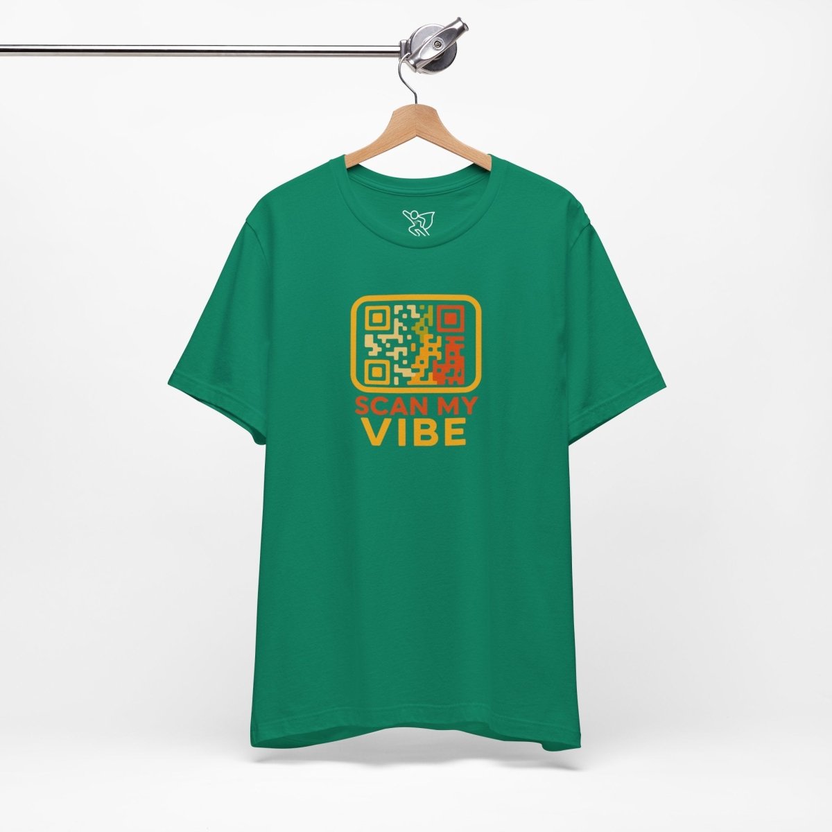 "Scan My Vibe" QR Code T-Shirt: Casual Wear, Summer Outfits, Unique Gift, Trendy Fashion, Fun Events CW - 1 Yellow Orange - AI Tee Hero