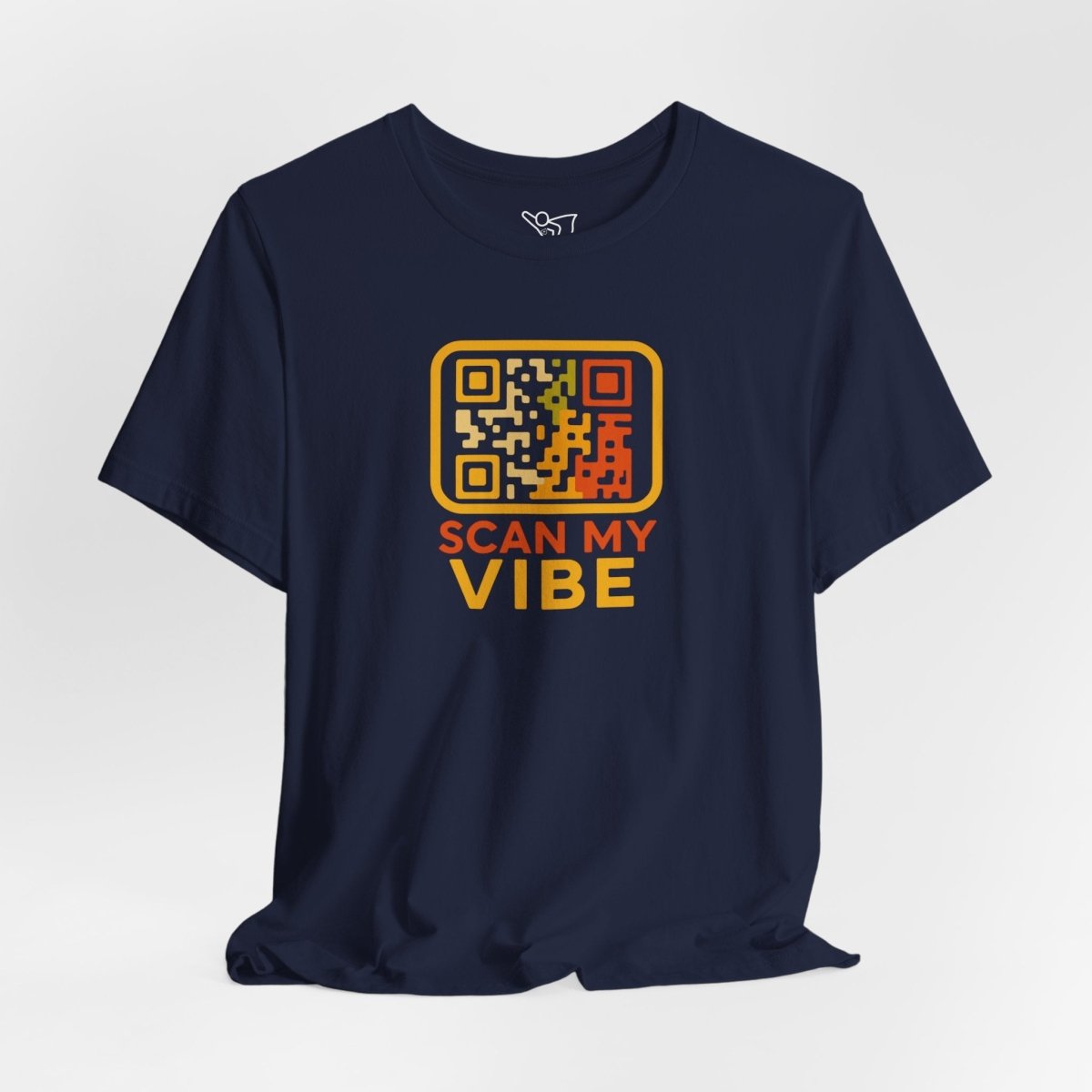 "Scan My Vibe" QR Code T-Shirt: Casual Wear, Summer Outfits, Unique Gift, Trendy Fashion, Fun Events CW - 1 Yellow Orange - AI Tee Hero