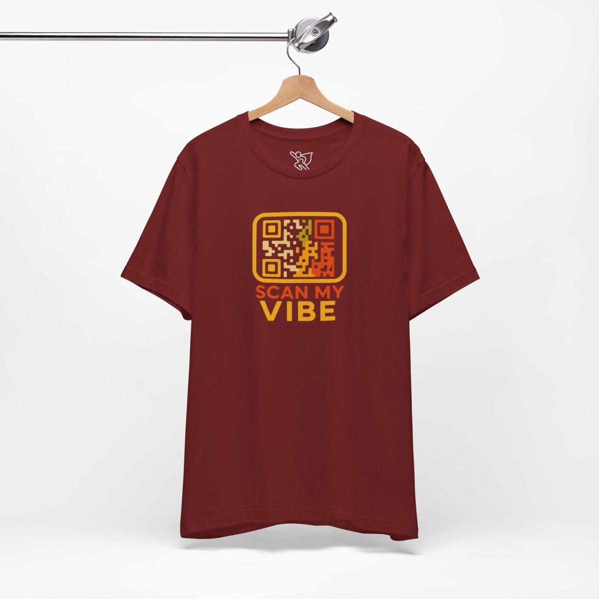 "Scan My Vibe" QR Code T-Shirt: Casual Wear, Summer Outfits, Unique Gift, Trendy Fashion, Fun Events CW - 1 Yellow Orange - AI Tee Hero