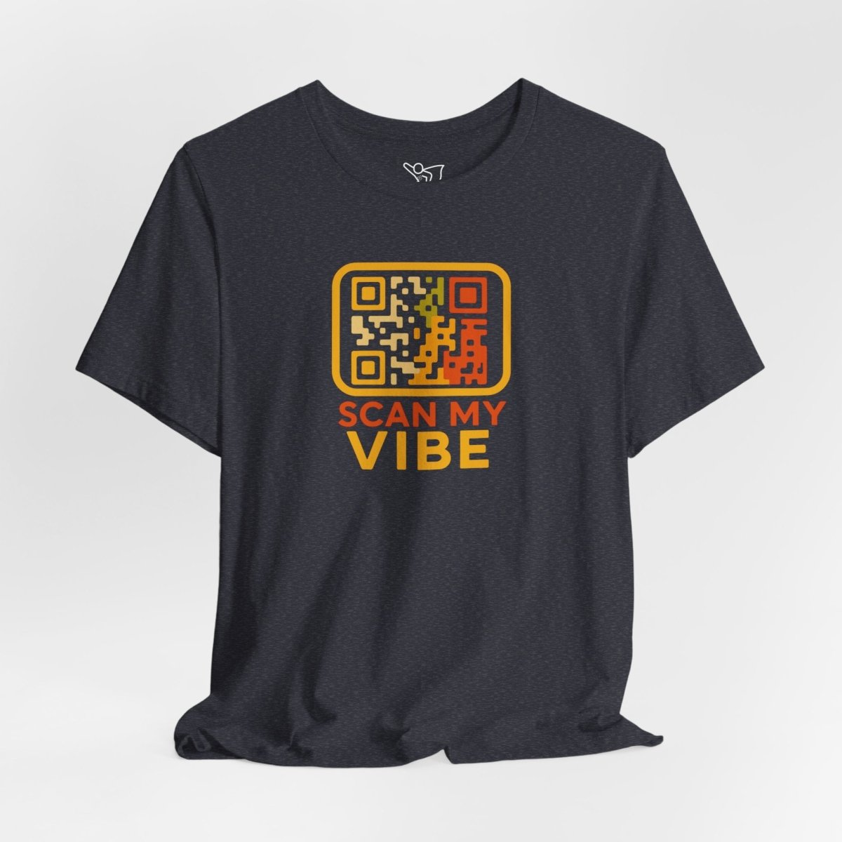 "Scan My Vibe" QR Code T-Shirt: Casual Wear, Summer Outfits, Unique Gift, Trendy Fashion, Fun Events CW - 1 Yellow Orange - AI Tee Hero