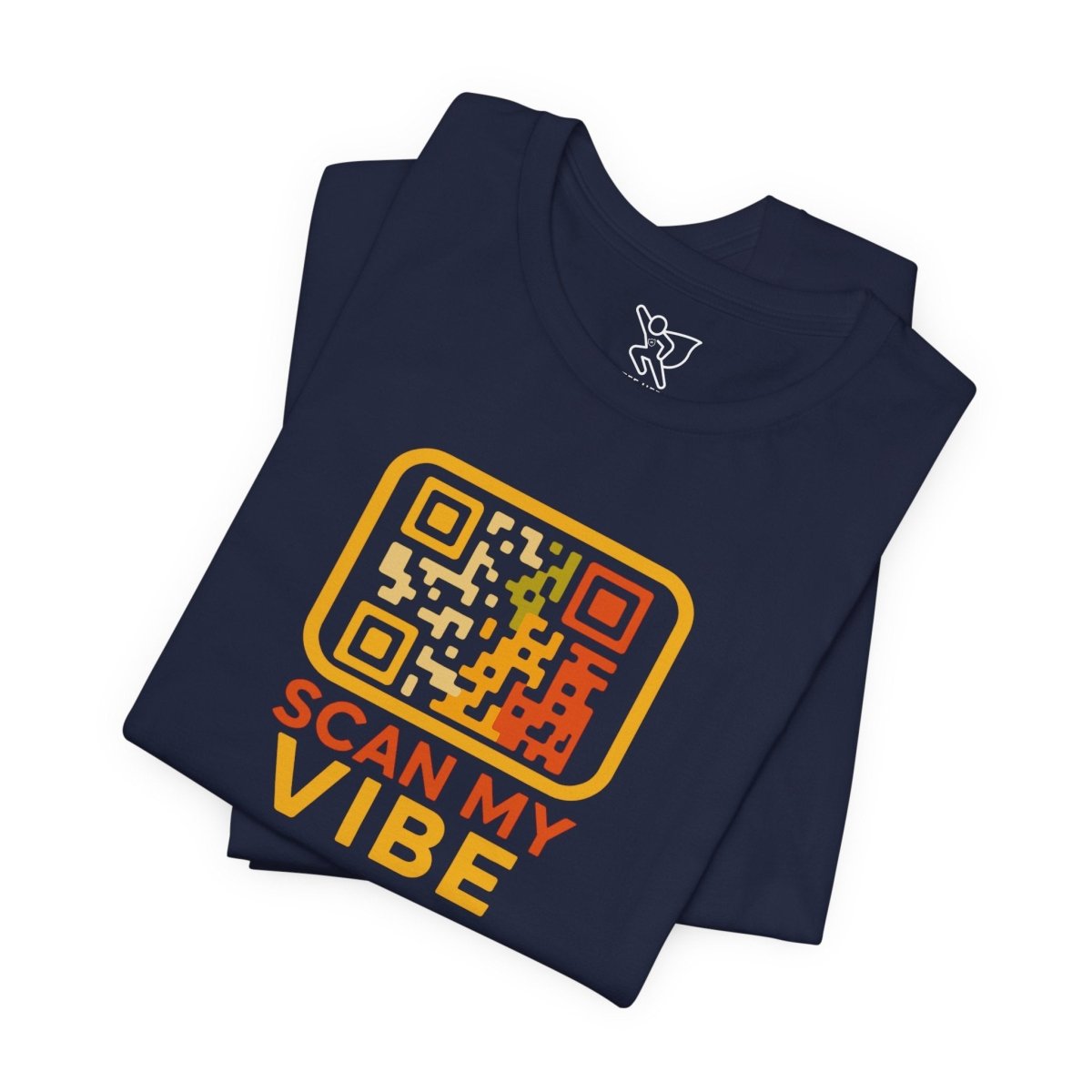 "Scan My Vibe" QR Code T-Shirt: Casual Wear, Summer Outfits, Unique Gift, Trendy Fashion, Fun Events CW - 1 Yellow Orange - AI Tee Hero