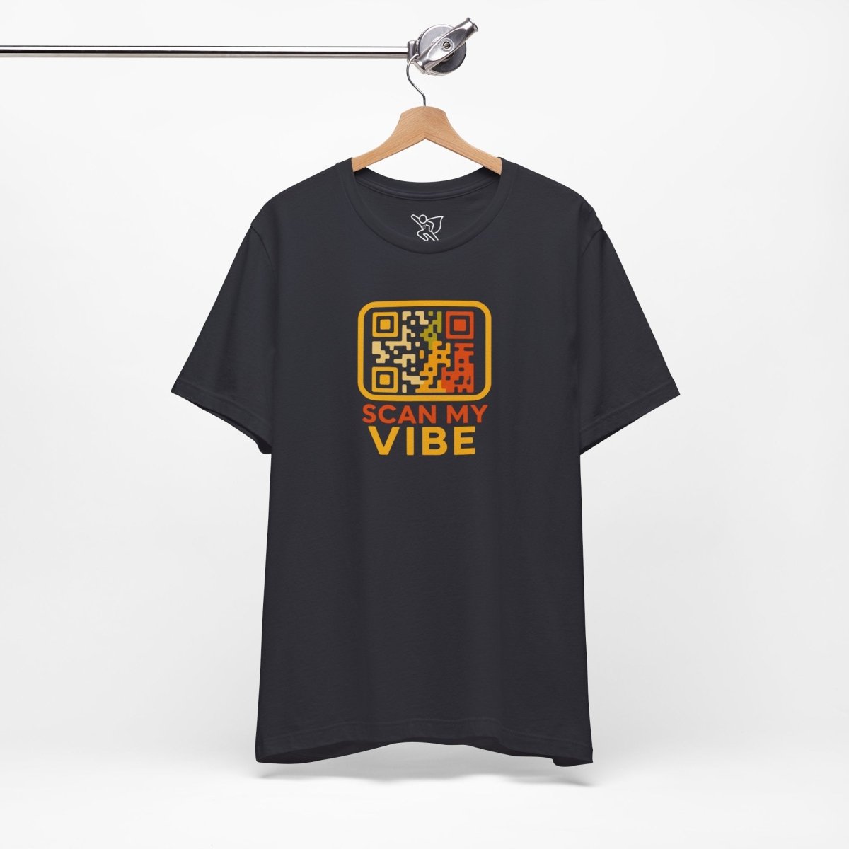 "Scan My Vibe" QR Code T-Shirt: Casual Wear, Summer Outfits, Unique Gift, Trendy Fashion, Fun Events CW - 1 Yellow Orange - AI Tee Hero