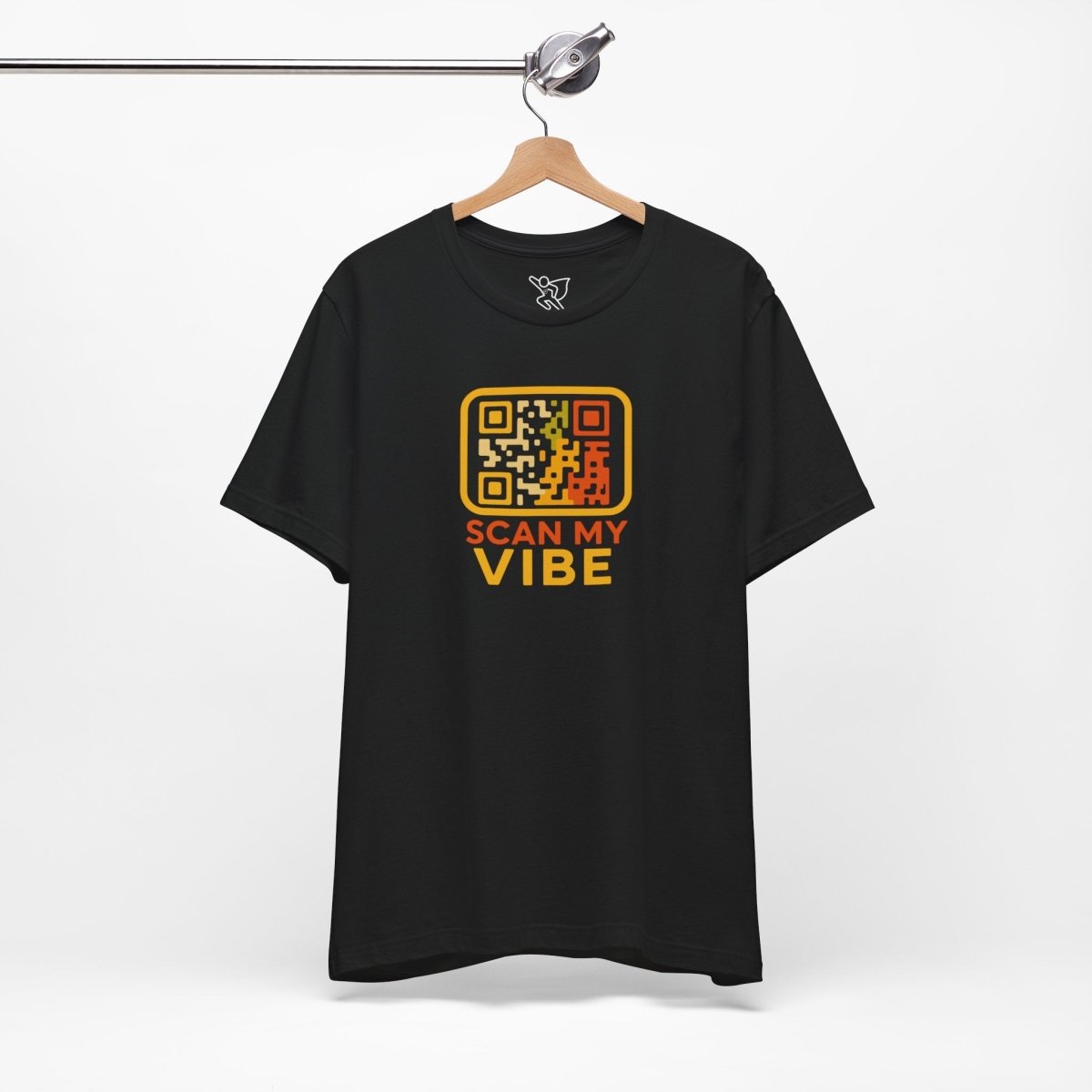 "Scan My Vibe" QR Code T-Shirt: Casual Wear, Summer Outfits, Unique Gift, Trendy Fashion, Fun Events CW - 1 Yellow Orange - AI Tee Hero