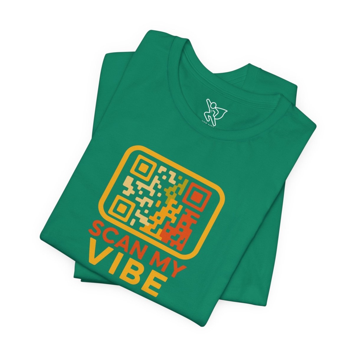 "Scan My Vibe" QR Code T-Shirt: Casual Wear, Summer Outfits, Unique Gift, Trendy Fashion, Fun Events CW - 1 Yellow Orange - AI Tee Hero