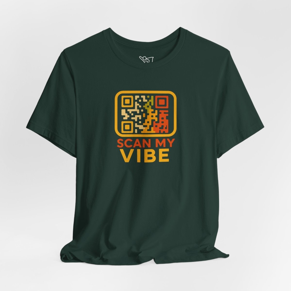"Scan My Vibe" QR Code T-Shirt: Casual Wear, Summer Outfits, Unique Gift, Trendy Fashion, Fun Events CW - 1 Yellow Orange - AI Tee Hero