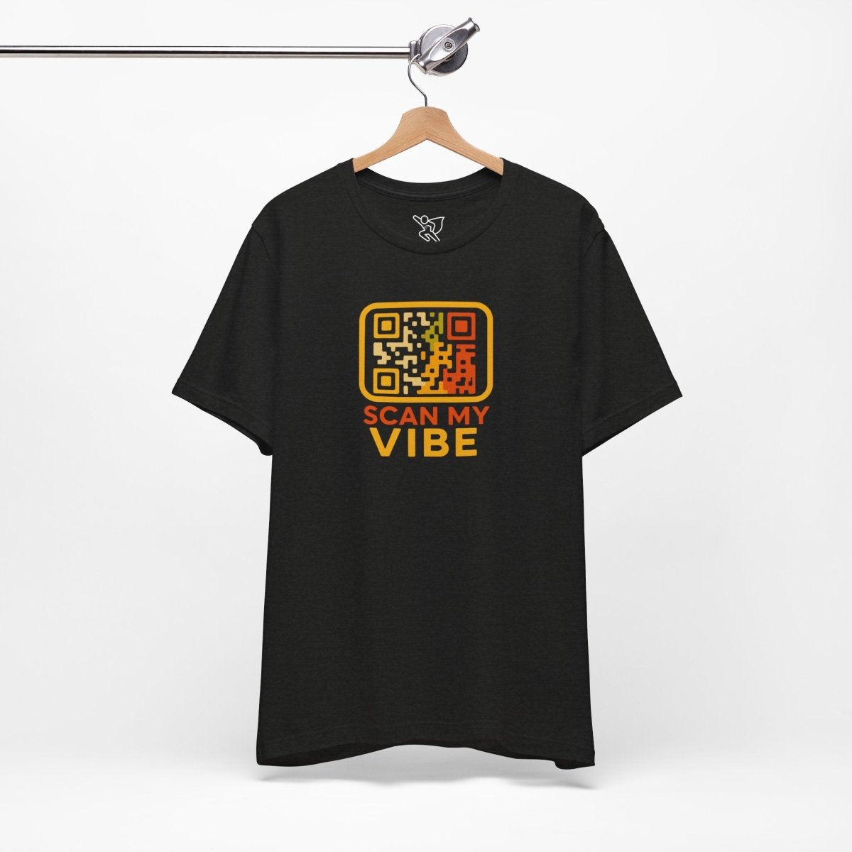 "Scan My Vibe" QR Code T-Shirt: Casual Wear, Summer Outfits, Unique Gift, Trendy Fashion, Fun Events CW - 1 Yellow Orange - AI Tee Hero