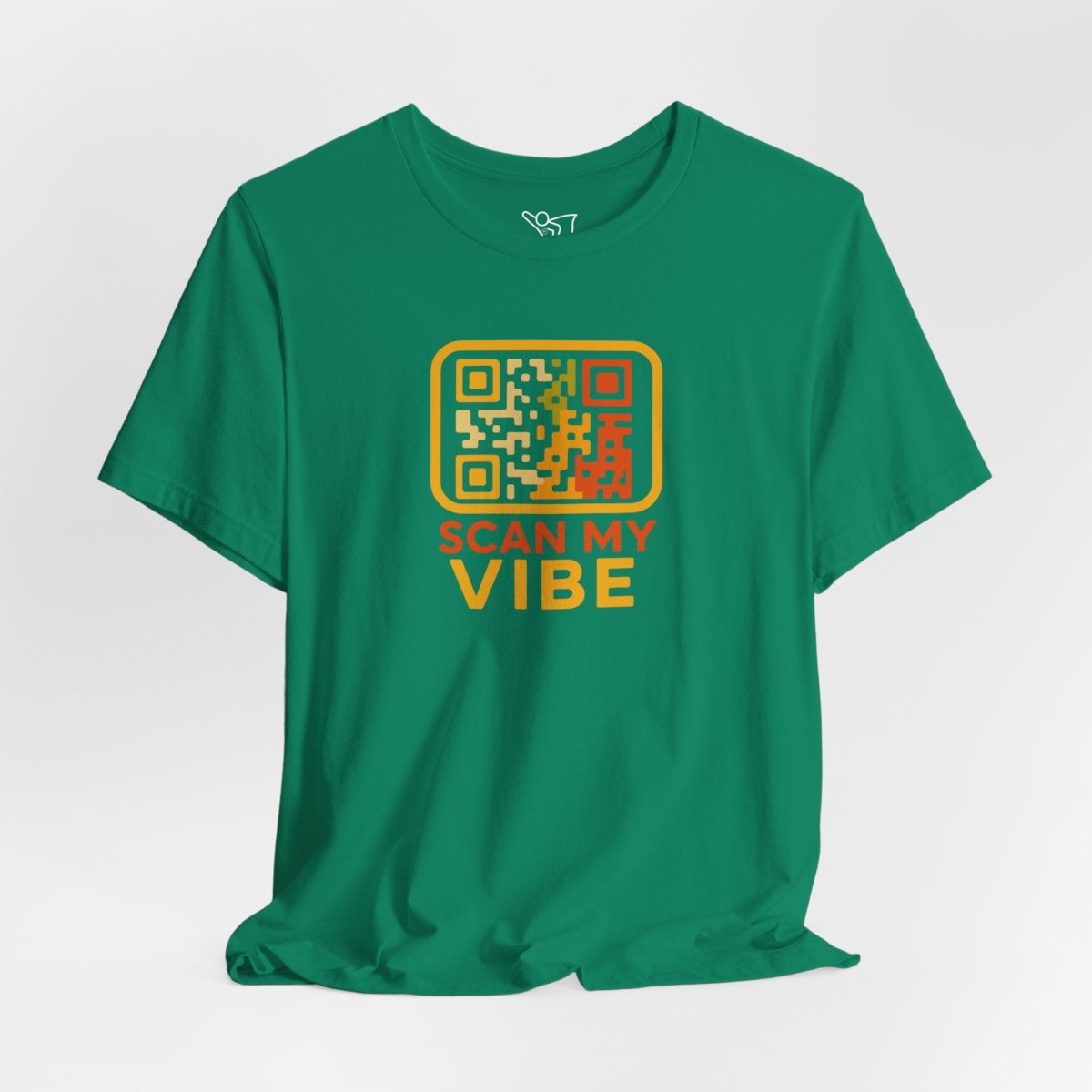 "Scan My Vibe" QR Code T-Shirt: Casual Wear, Summer Outfits, Unique Gift, Trendy Fashion, Fun Events CW - 1 Yellow Orange - AI Tee Hero