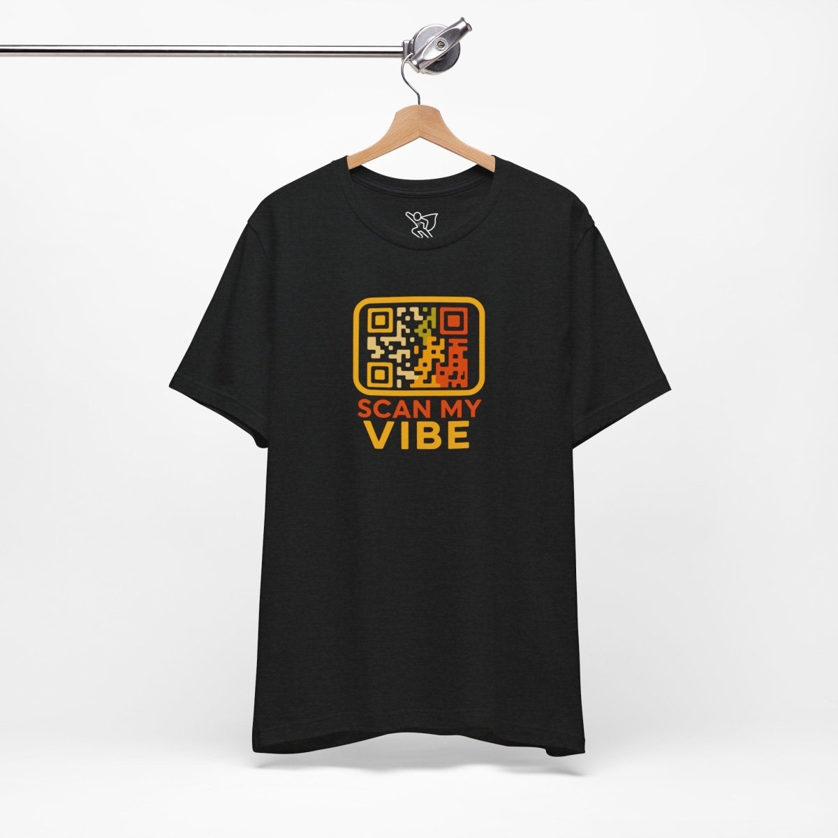 "Scan My Vibe" QR Code T-Shirt: Casual Wear, Summer Outfits, Unique Gift, Trendy Fashion, Fun Events CW - 1 Yellow Orange - AI Tee Hero