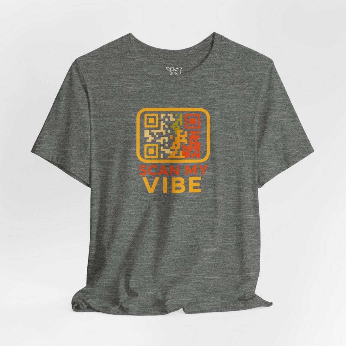 "Scan My Vibe" QR Code T-Shirt: Casual Wear, Summer Outfits, Unique Gift, Trendy Fashion, Fun Events CW - 1 Yellow Orange - AI Tee Hero