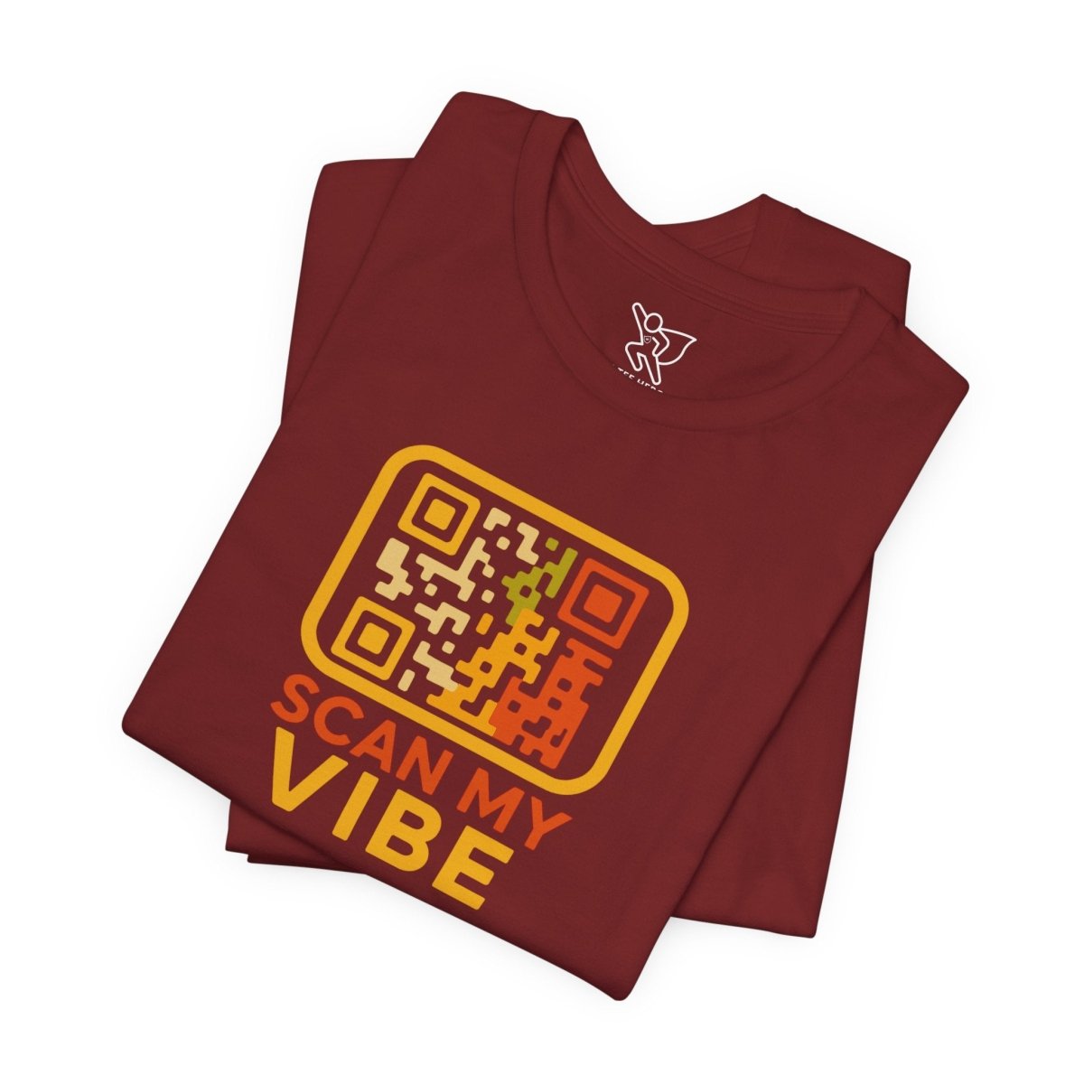 "Scan My Vibe" QR Code T-Shirt: Casual Wear, Summer Outfits, Unique Gift, Trendy Fashion, Fun Events CW - 1 Yellow Orange - AI Tee Hero