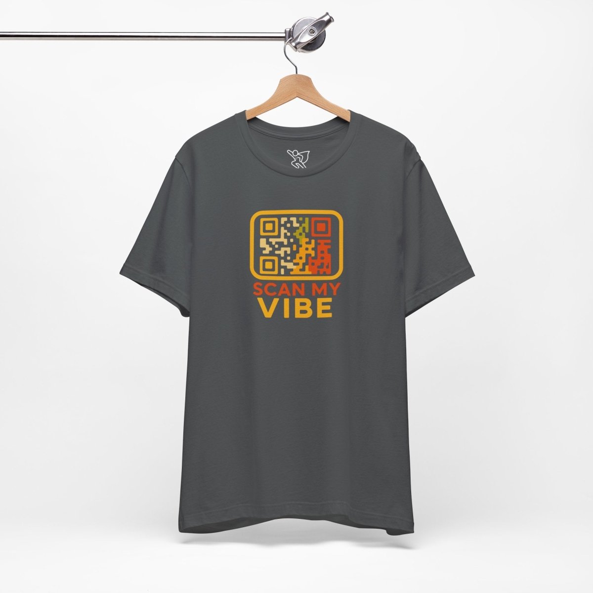 "Scan My Vibe" QR Code T-Shirt: Casual Wear, Summer Outfits, Unique Gift, Trendy Fashion, Fun Events CW - 1 Yellow Orange - AI Tee Hero