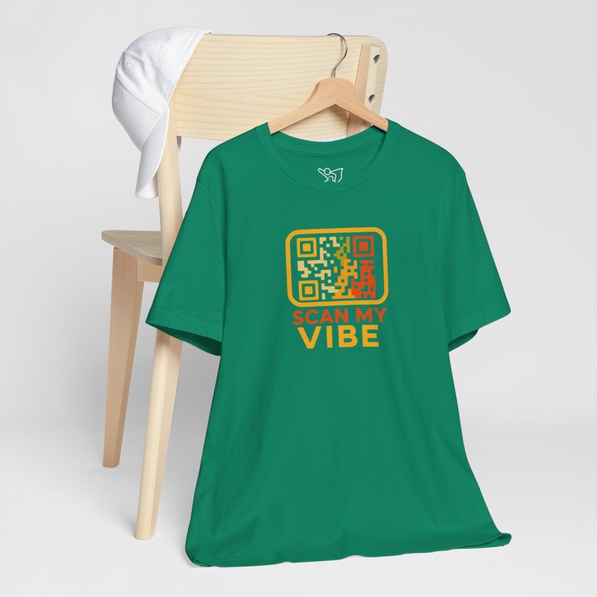 "Scan My Vibe" QR Code T-Shirt: Casual Wear, Summer Outfits, Unique Gift, Trendy Fashion, Fun Events CW - 1 Yellow Orange - AI Tee Hero