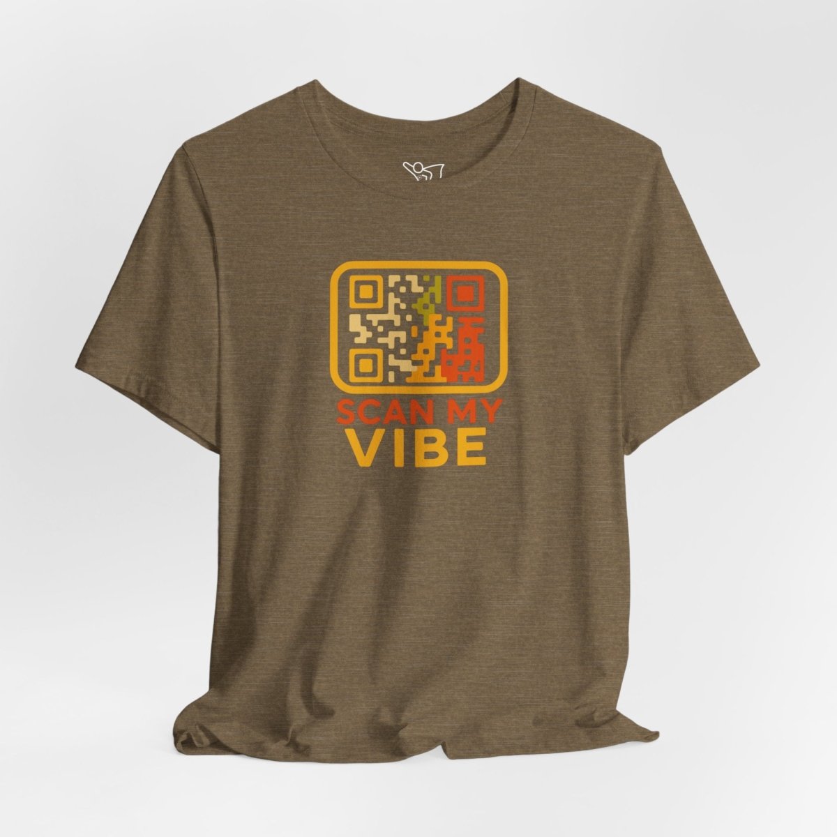 "Scan My Vibe" QR Code T-Shirt: Casual Wear, Summer Outfits, Unique Gift, Trendy Fashion, Fun Events CW - 1 Yellow Orange - AI Tee Hero