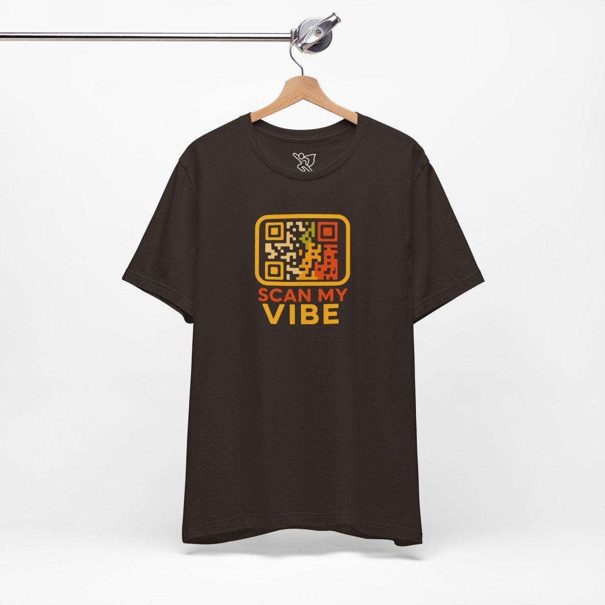 "Scan My Vibe" QR Code T-Shirt: Casual Wear, Summer Outfits, Unique Gift, Trendy Fashion, Fun Events CW - 1 Yellow Orange - AI Tee Hero