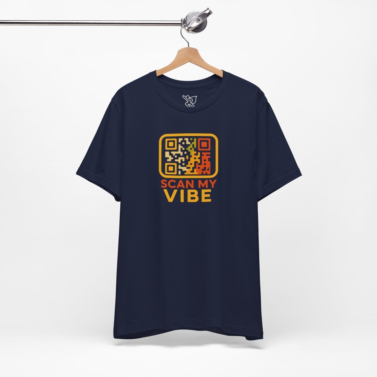 "Scan My Vibe" QR Code T-Shirt: Casual Wear, Summer Outfits, Unique Gift, Trendy Fashion, Fun Events CW - 1 Yellow Orange - AI Tee Hero